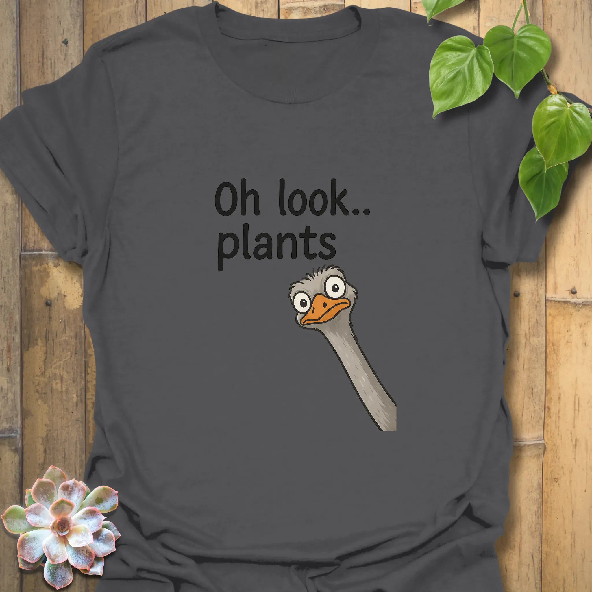 Oh Look Plants T-shirt Charcoal / S T-Shirt