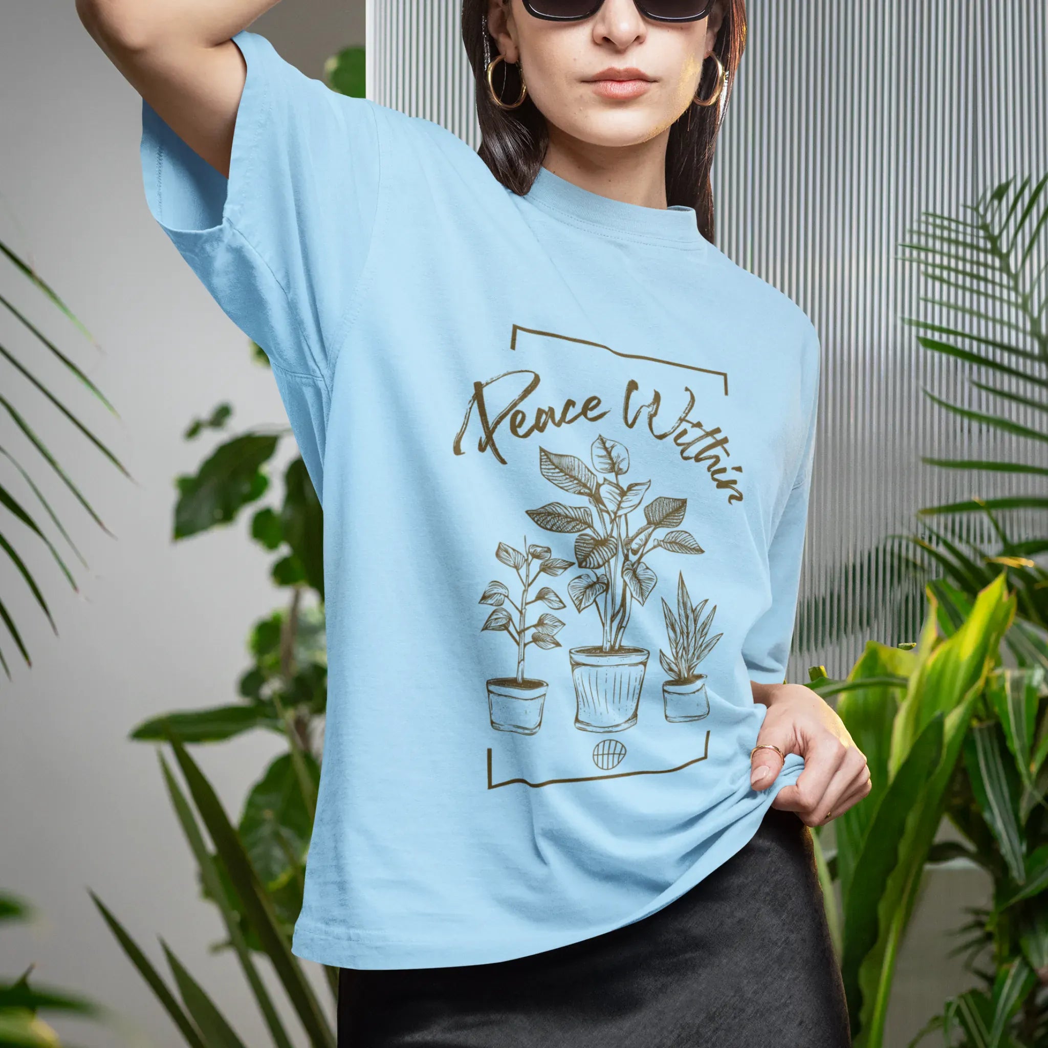 Peace Within T-shirt Light Blue / S T-Shirt