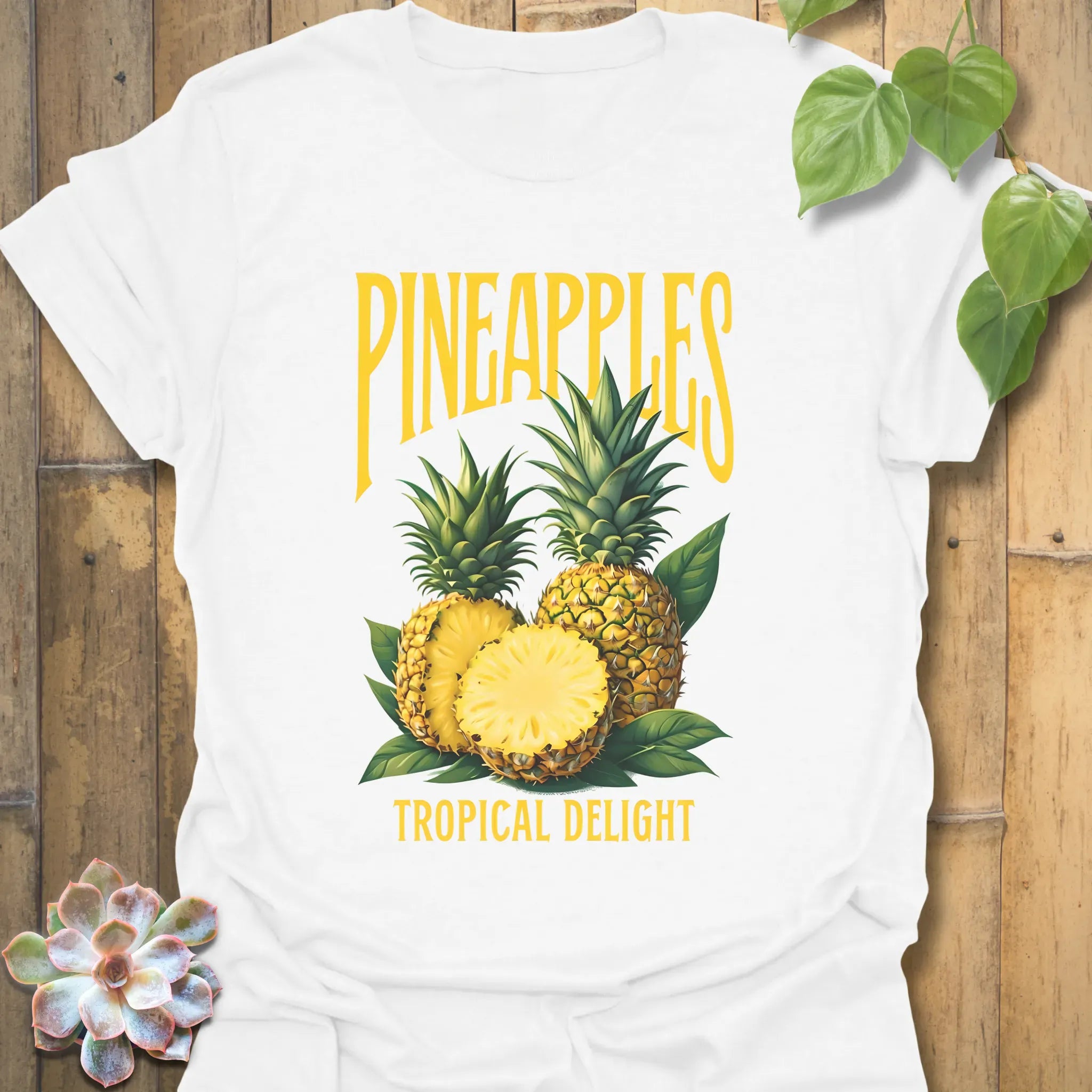 Pineapples Tropical Delight T-Shirt White / S T-Shirt