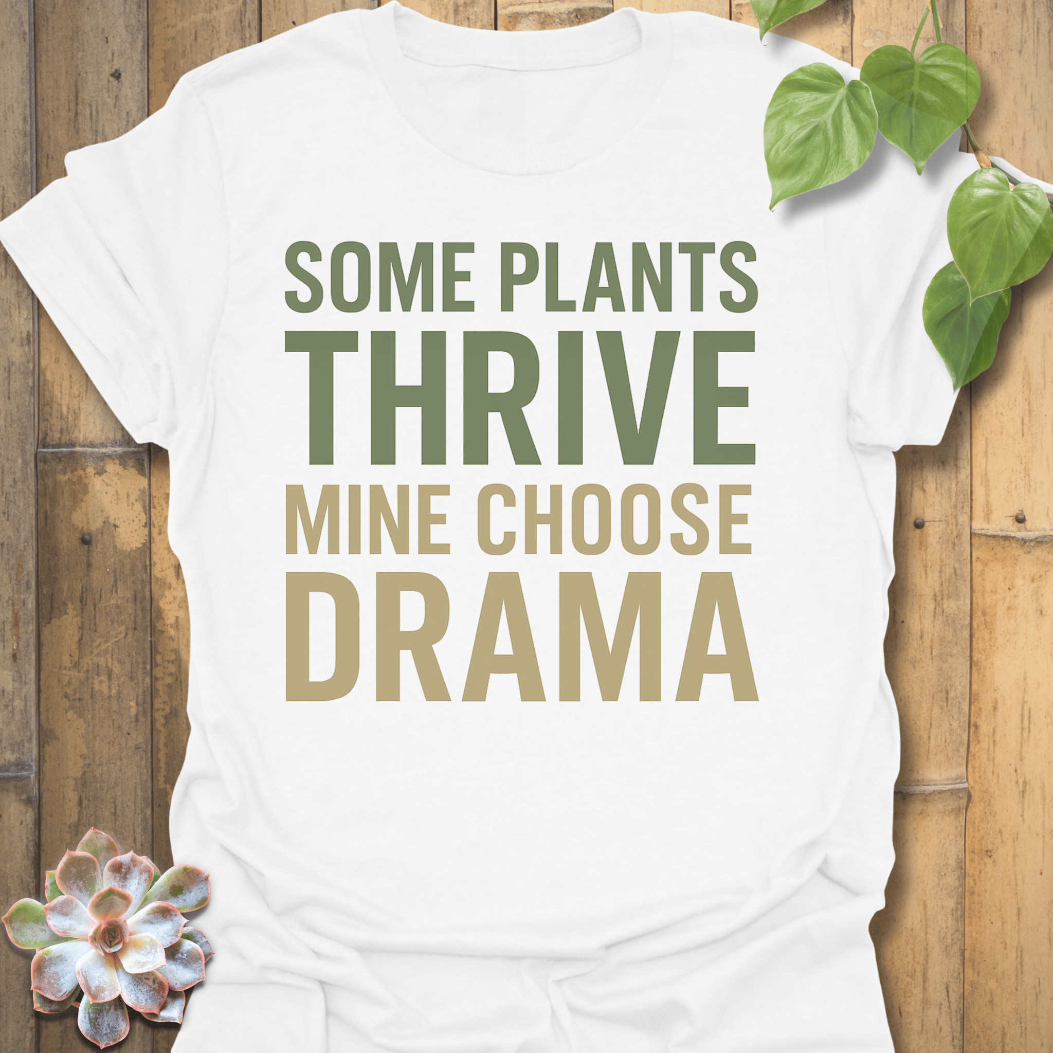Plant Drama T-shirt White / S T-Shirt