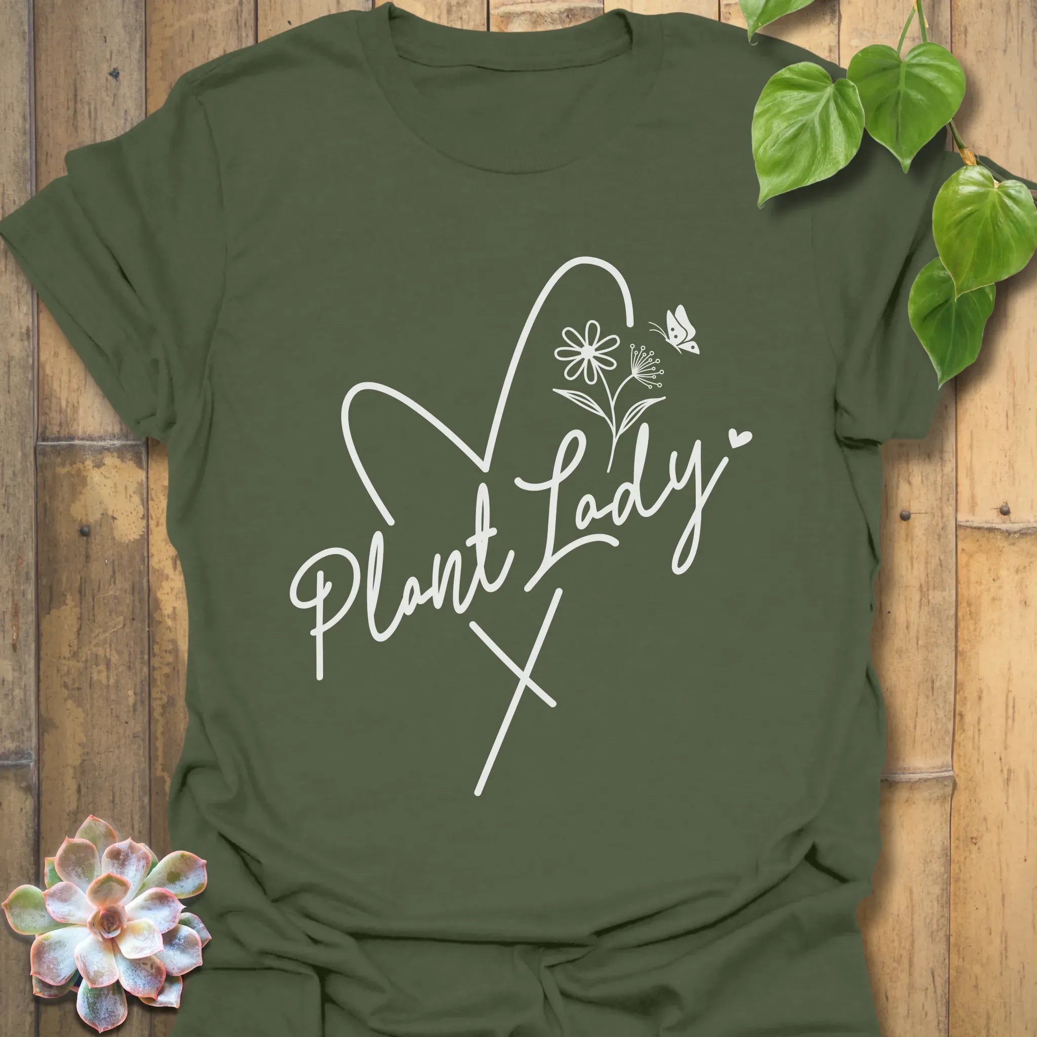 Plant Lady T-shirt Military Green / S T-Shirt