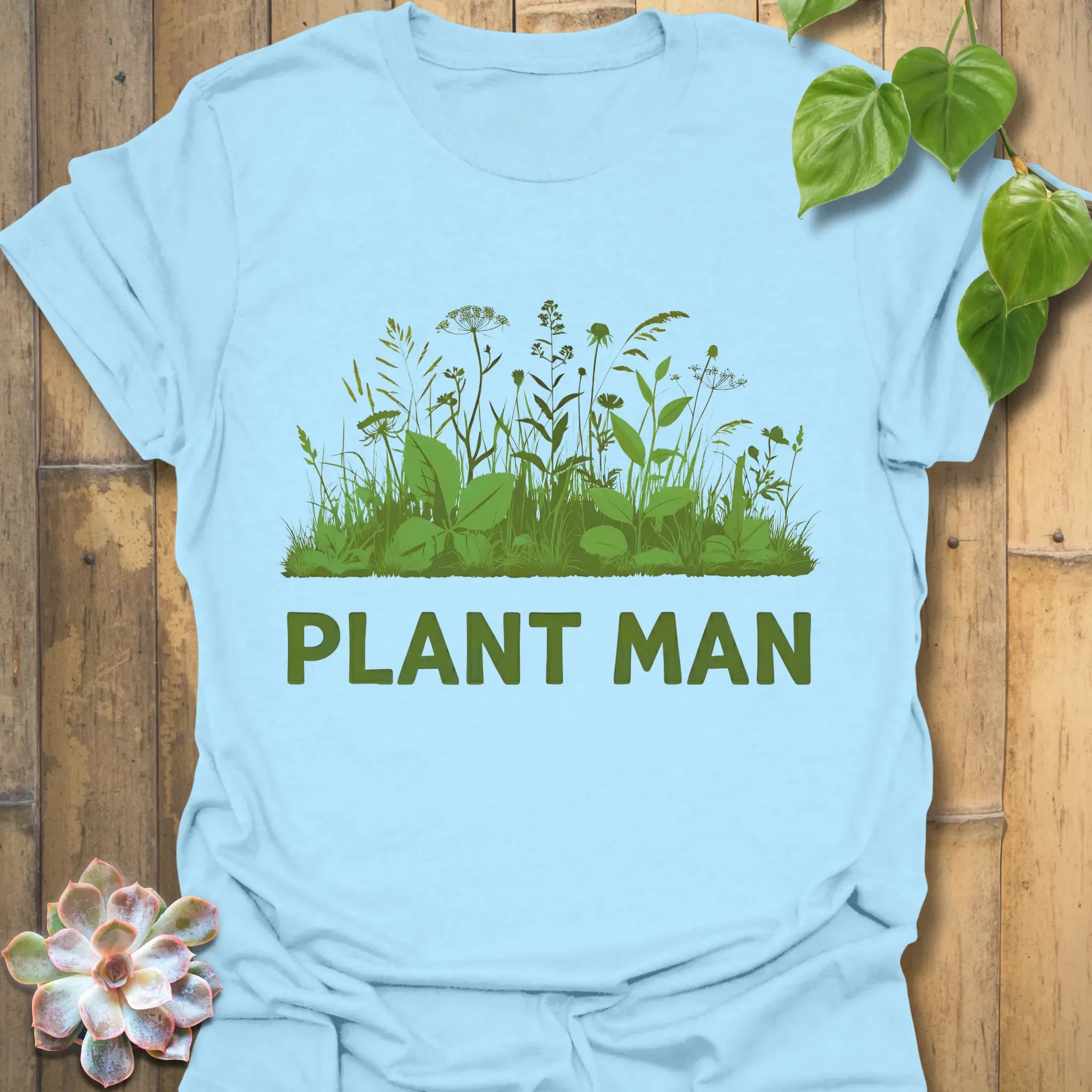 Plant Man T-shirt Light Blue / S T-Shirt