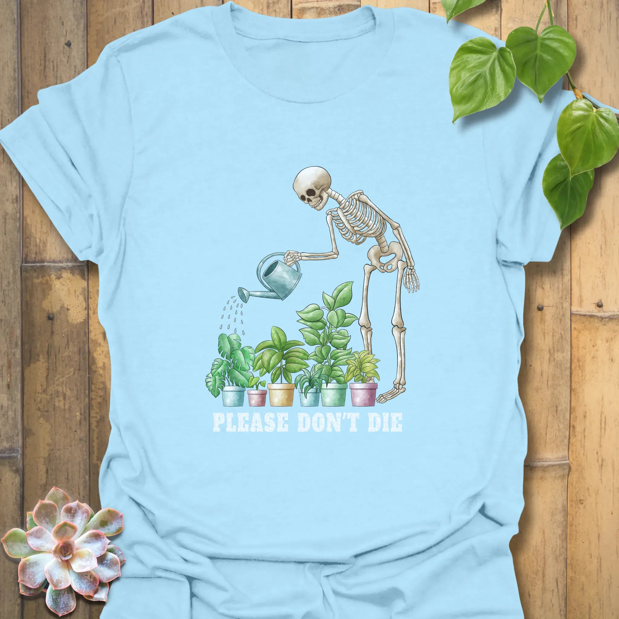 Please Don’t Die – T-shirt Light Blue / S T-Shirt