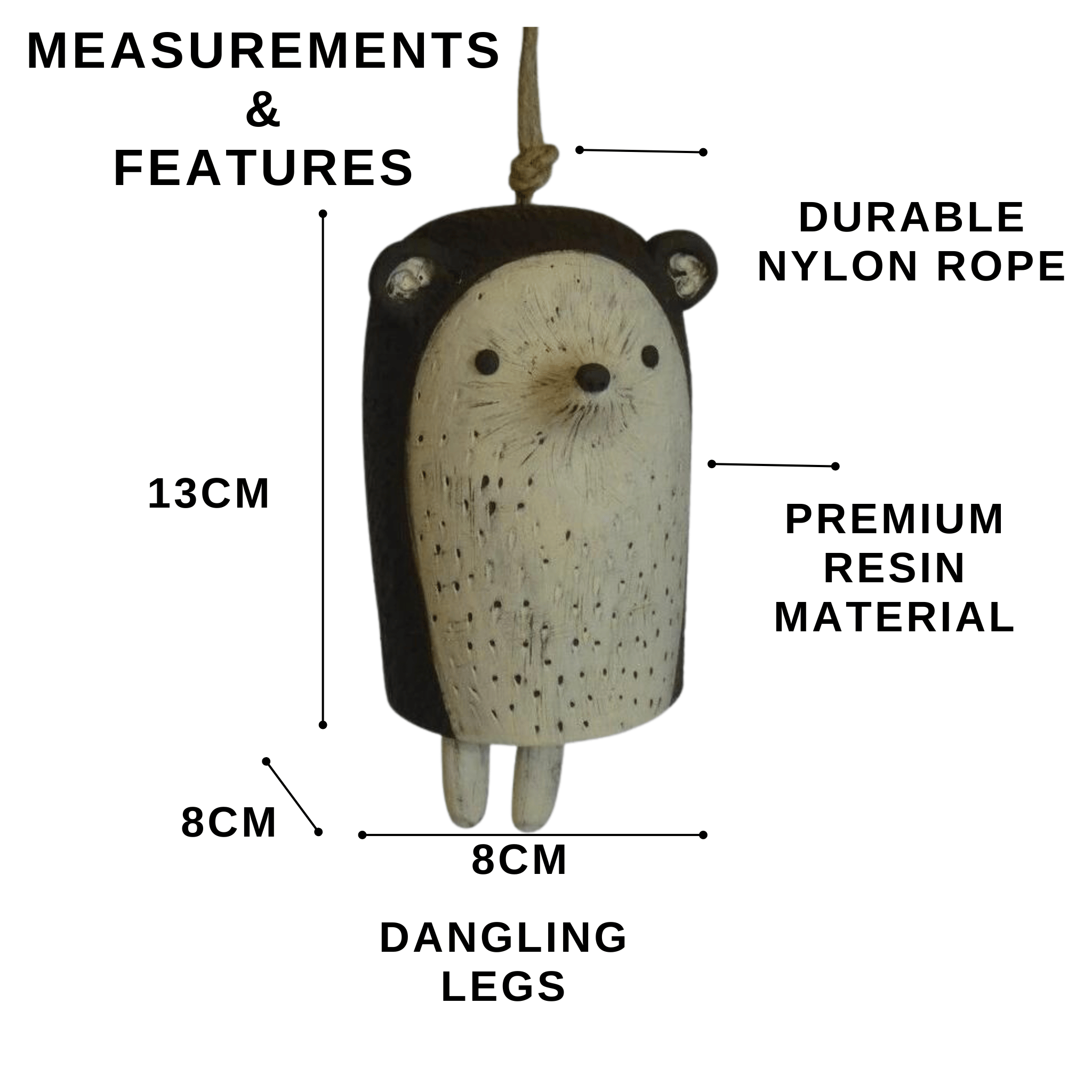 Rustic Animal Wind Chimes - Charming Small Animal Wind Chimes for Doors, Windows, and Garden Animal Wind Chimes