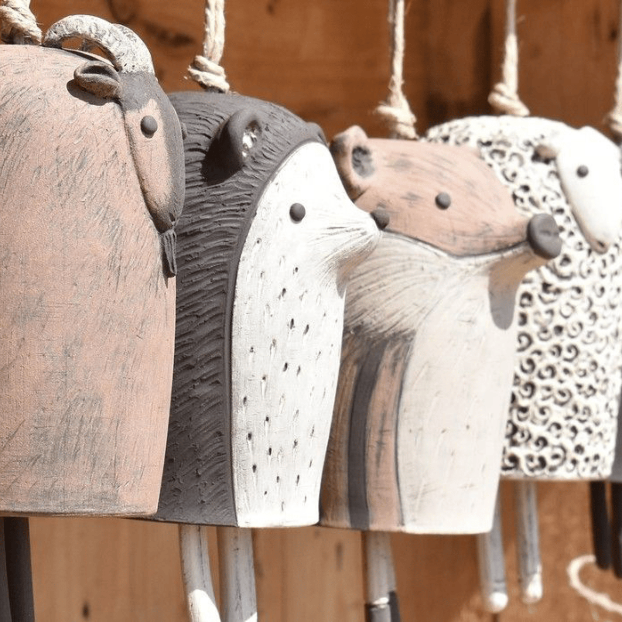 Rustic Animal Wind Chimes - Charming Small Animal Wind Chimes for Doors, Windows, and Garden Animal Wind Chimes