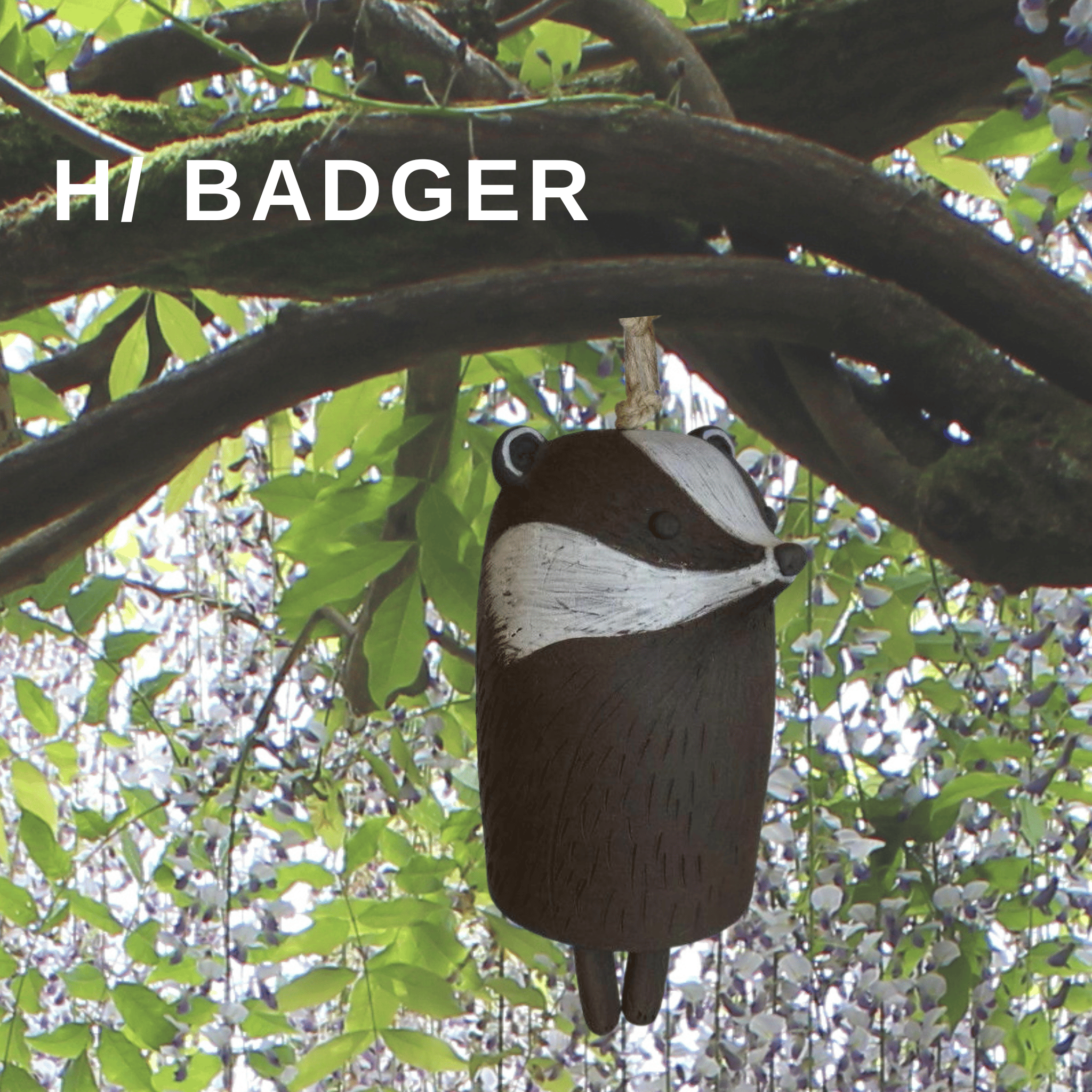 Rustic Animal Wind Chimes - Charming Small Animal Wind Chimes for Doors, Windows, and Garden H-Badger Animal Wind Chimes