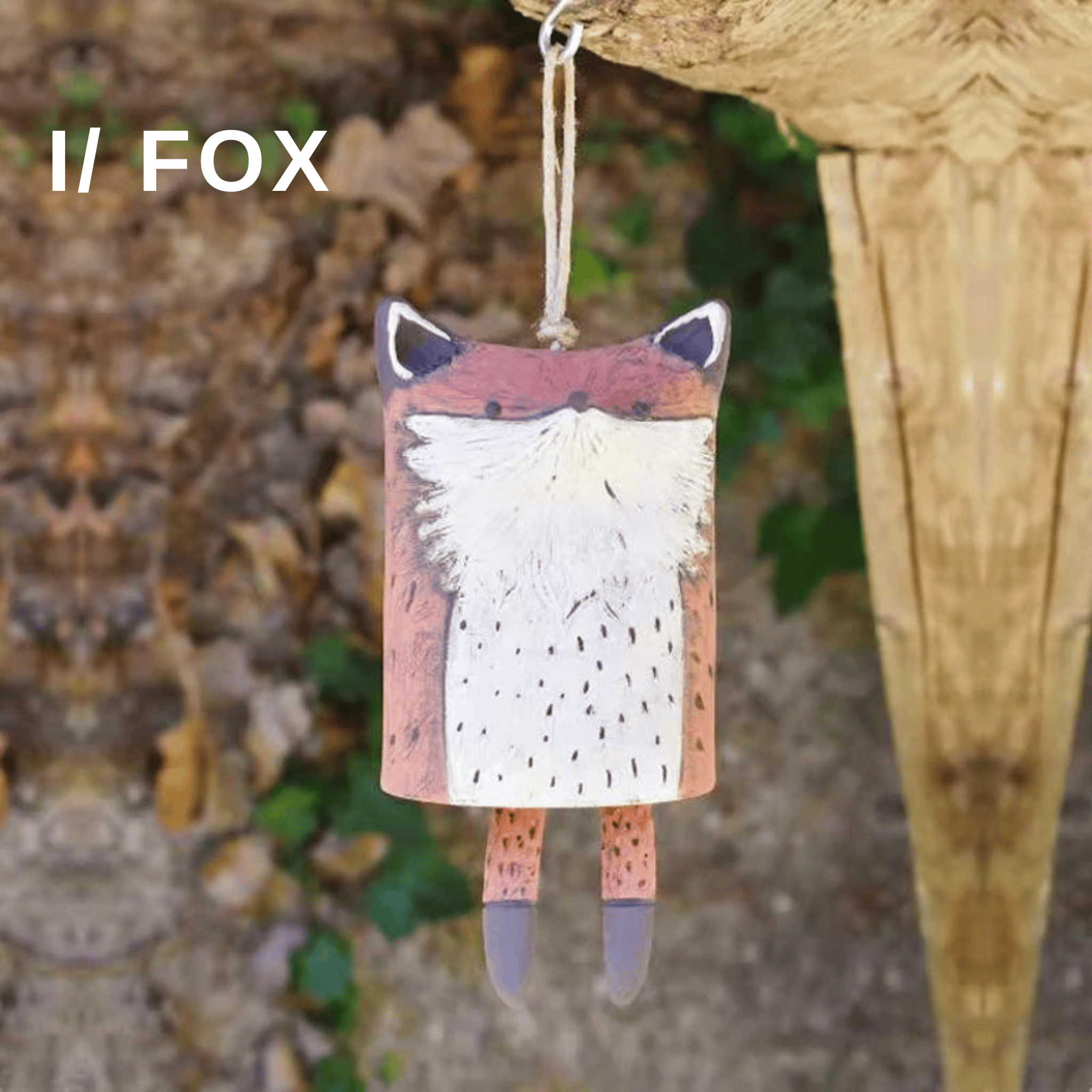 Rustic Animal Wind Chimes - Charming Small Animal Wind Chimes for Doors, Windows, and Garden I-Fox Animal Wind Chimes
