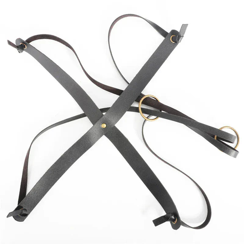 Scandinavian PU Leather Plant Hanger Black - Clearance
