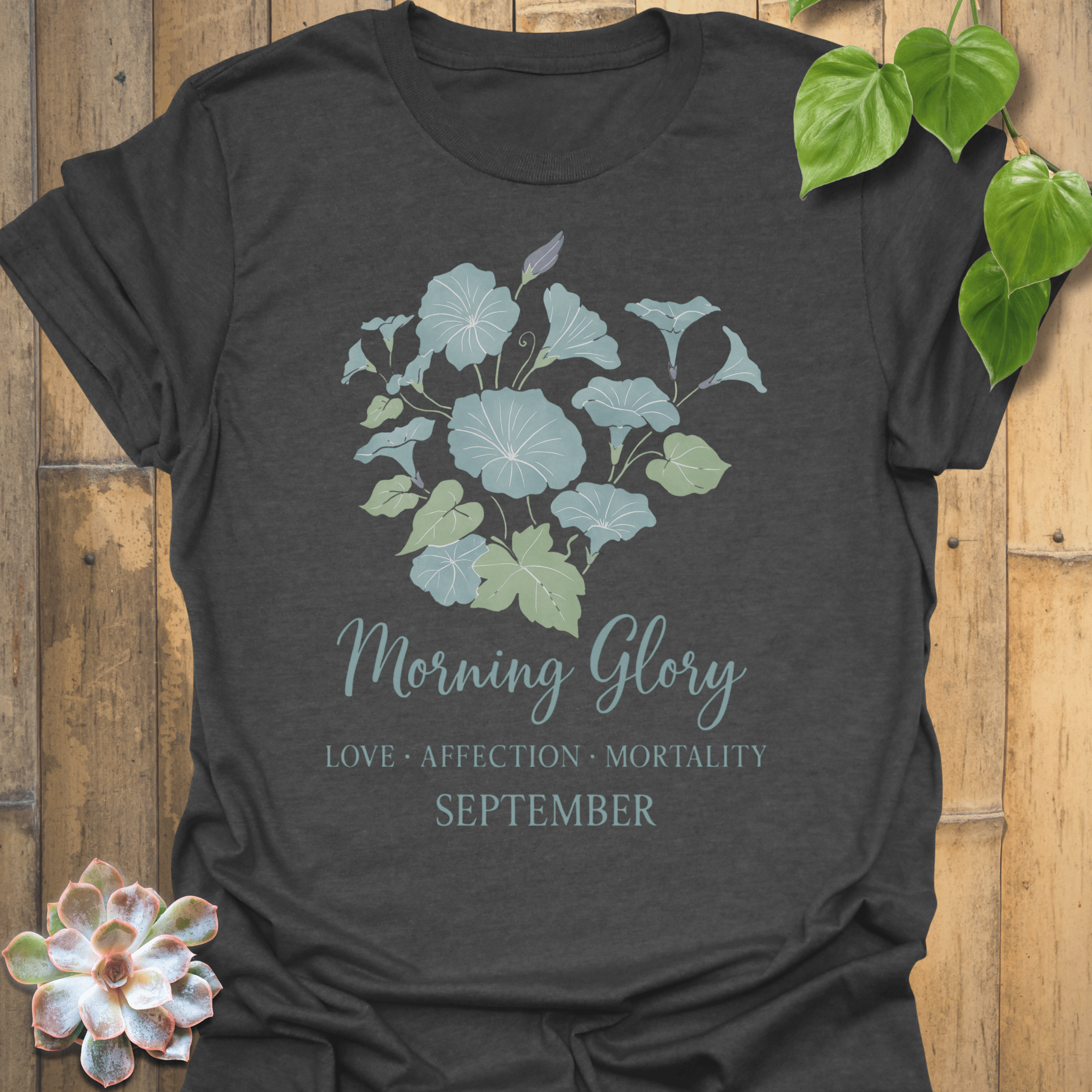 September Morning Glory T-shirt Dark Heather / S T-Shirt