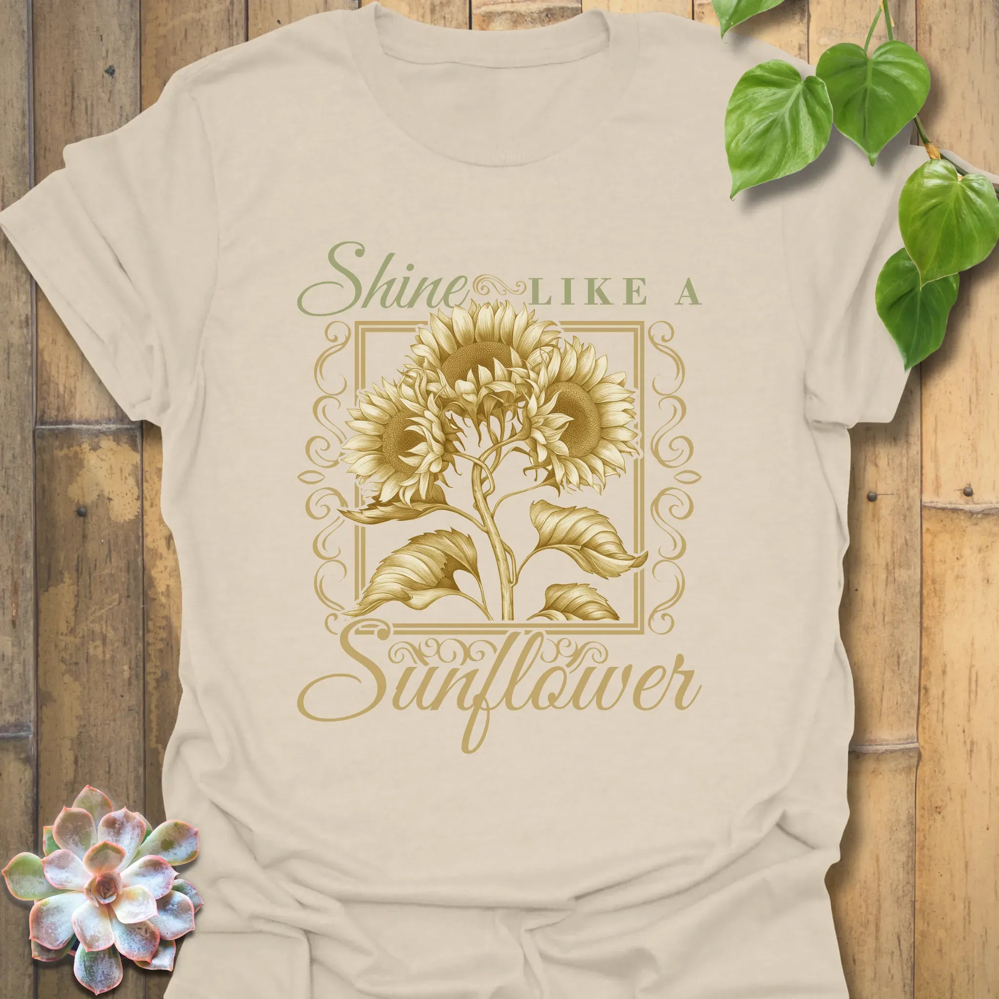 Shine Like A Sunflower T-shirt Natural / S T-Shirt
