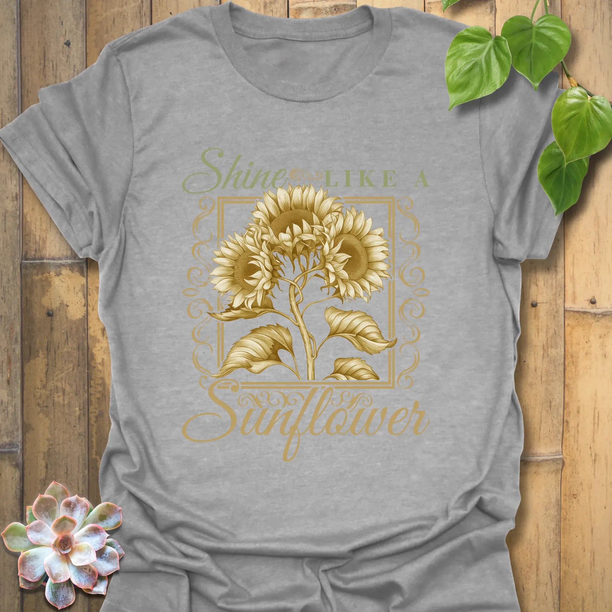 Shine Like A Sunflower T-shirt Sport Grey / S T-Shirt