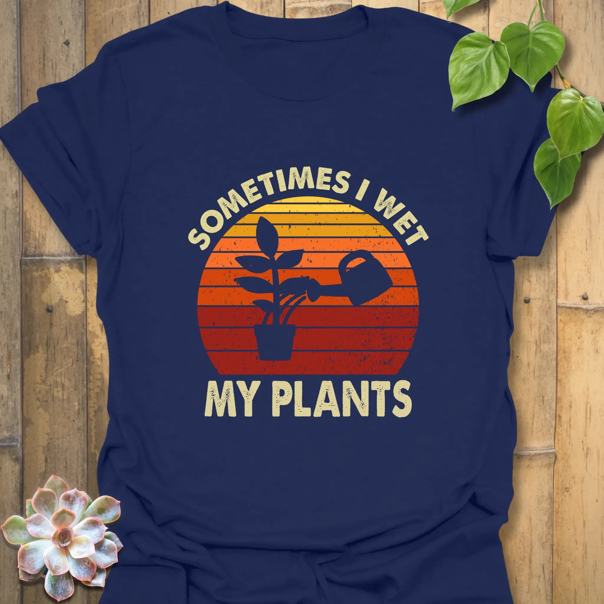 Sometimes I Wet My Plants T-shirt Navy / S T-Shirt