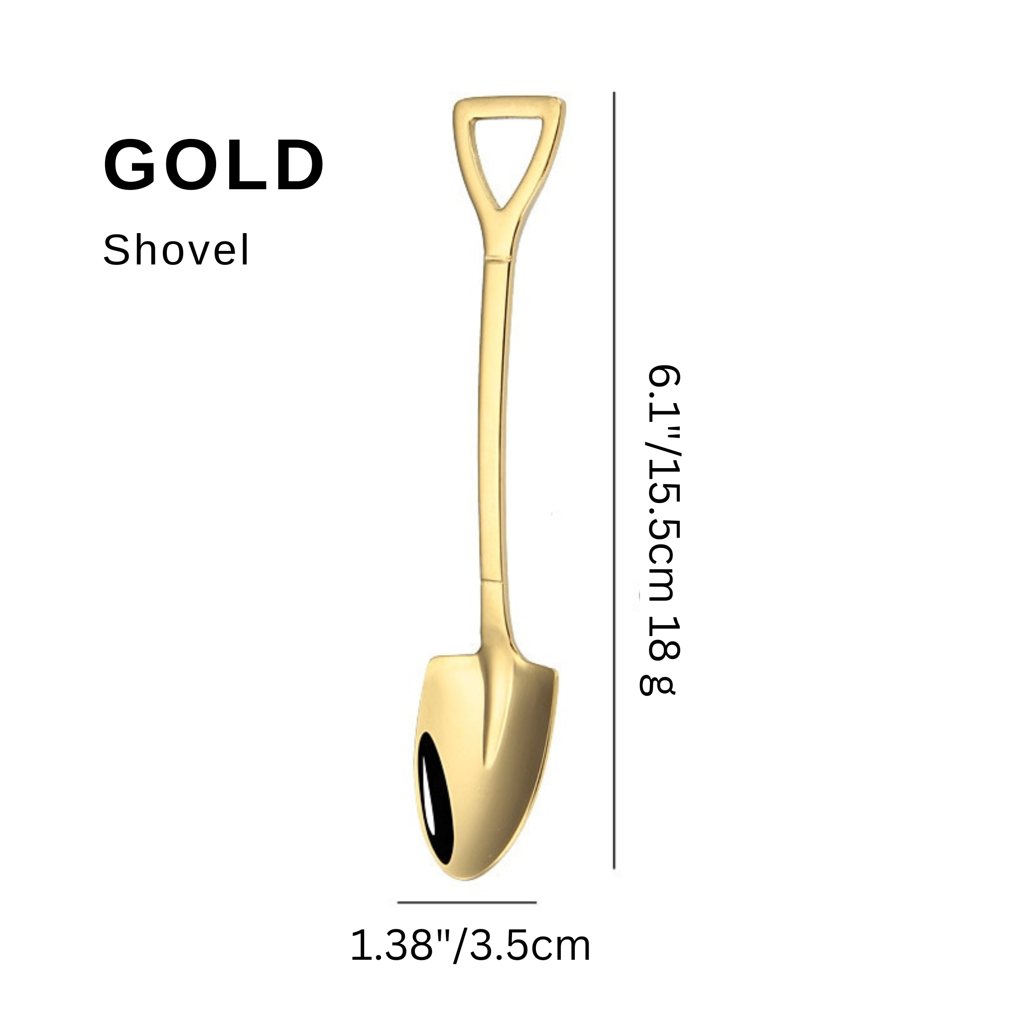 Stainless Steel Coffee Spoon, Shovel or Spade Gold Type A Spoons