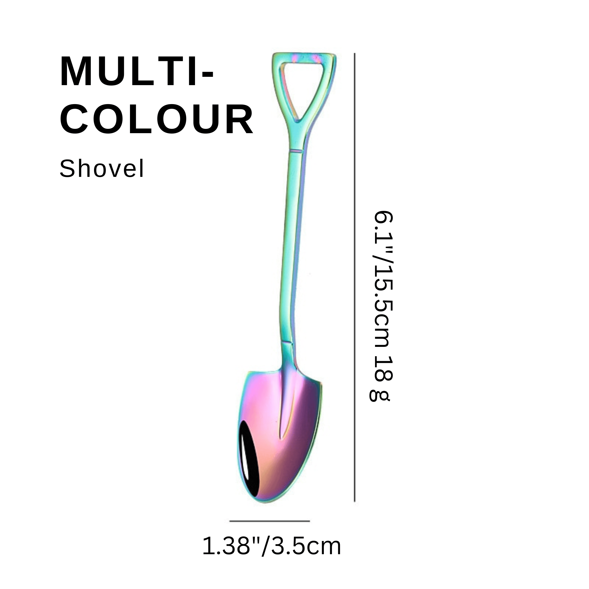 Stainless Steel Coffee Spoon, Shovel or Spade Multicolor Type A Spoons