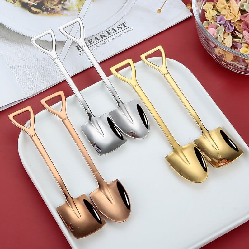Stainless Steel Coffee Spoon, Shovel or Spade Spoons