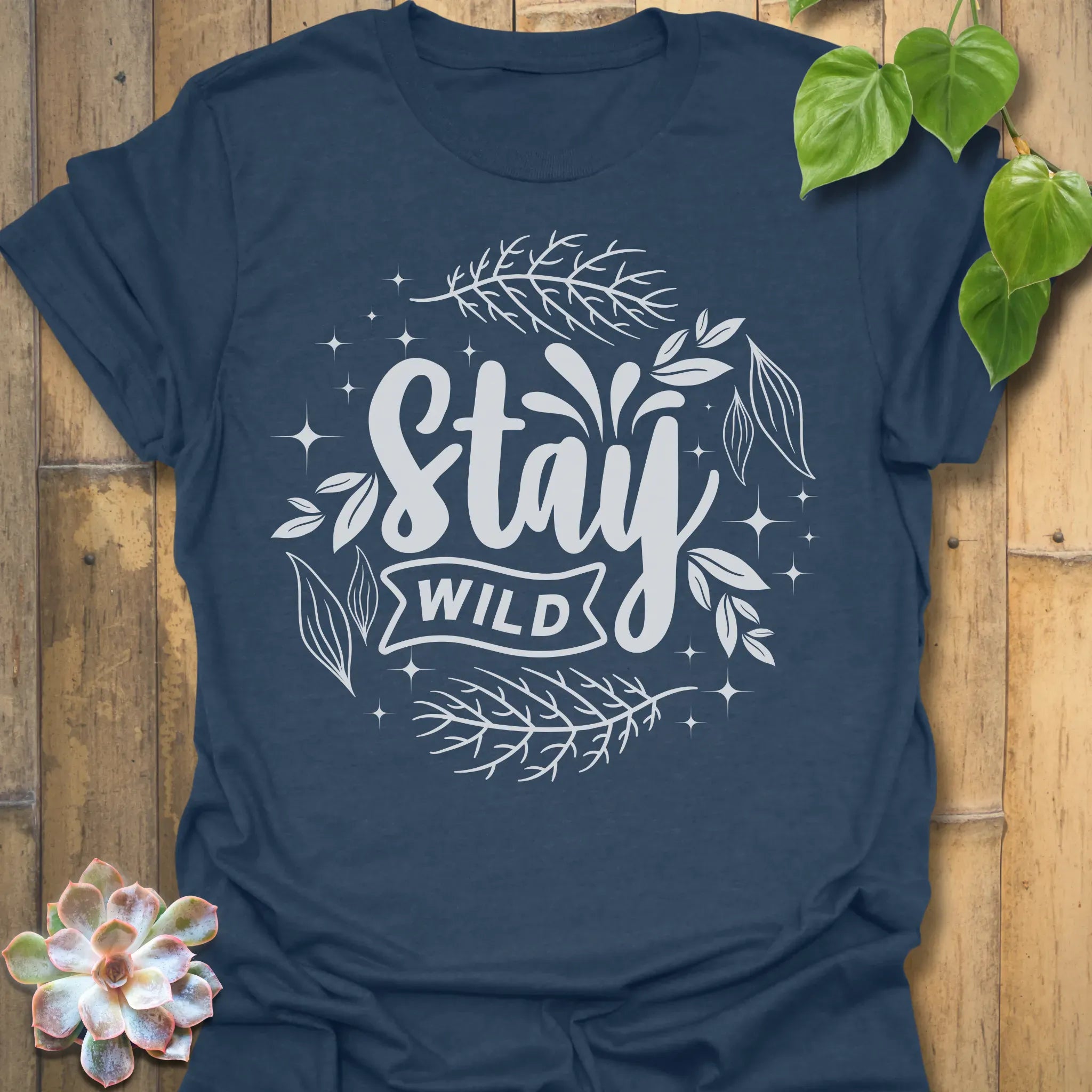 Stay Wild T-Shirt Heather Navy / S T-Shirt
