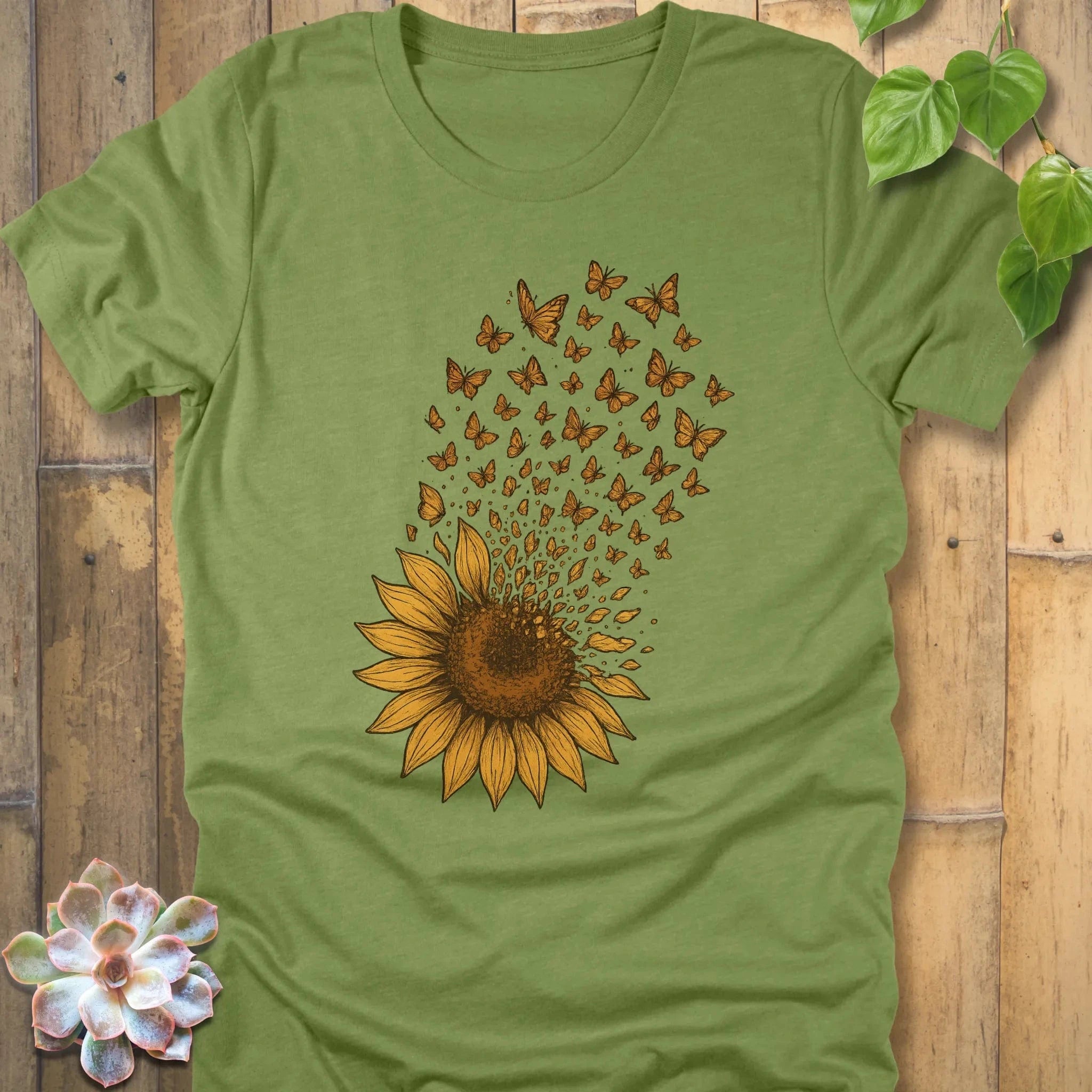Sunflower Butterfly-T-shirt Size L- Available now - Clearance
