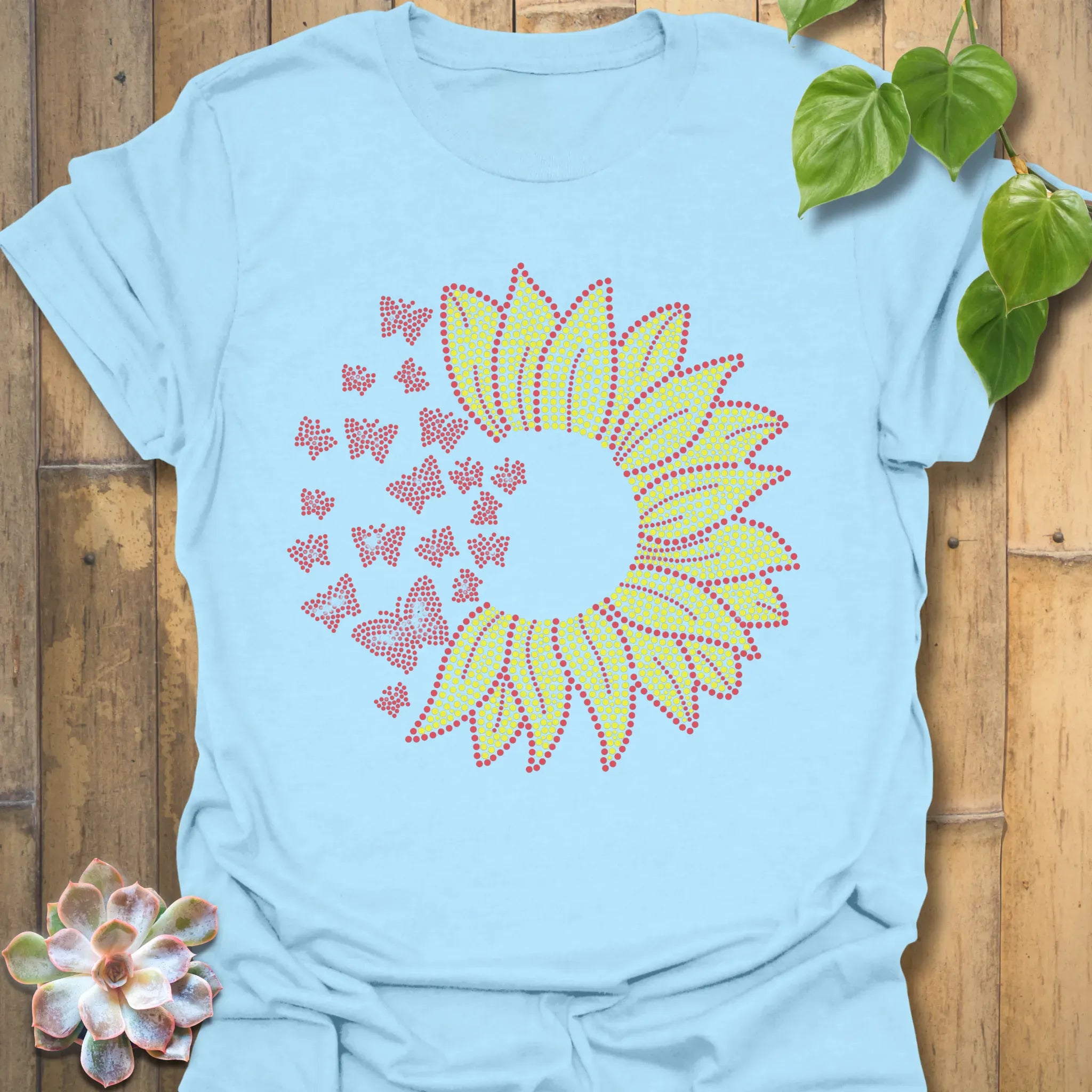 Sunflower Sparkle T-shirt Light Blue / S T-Shirt