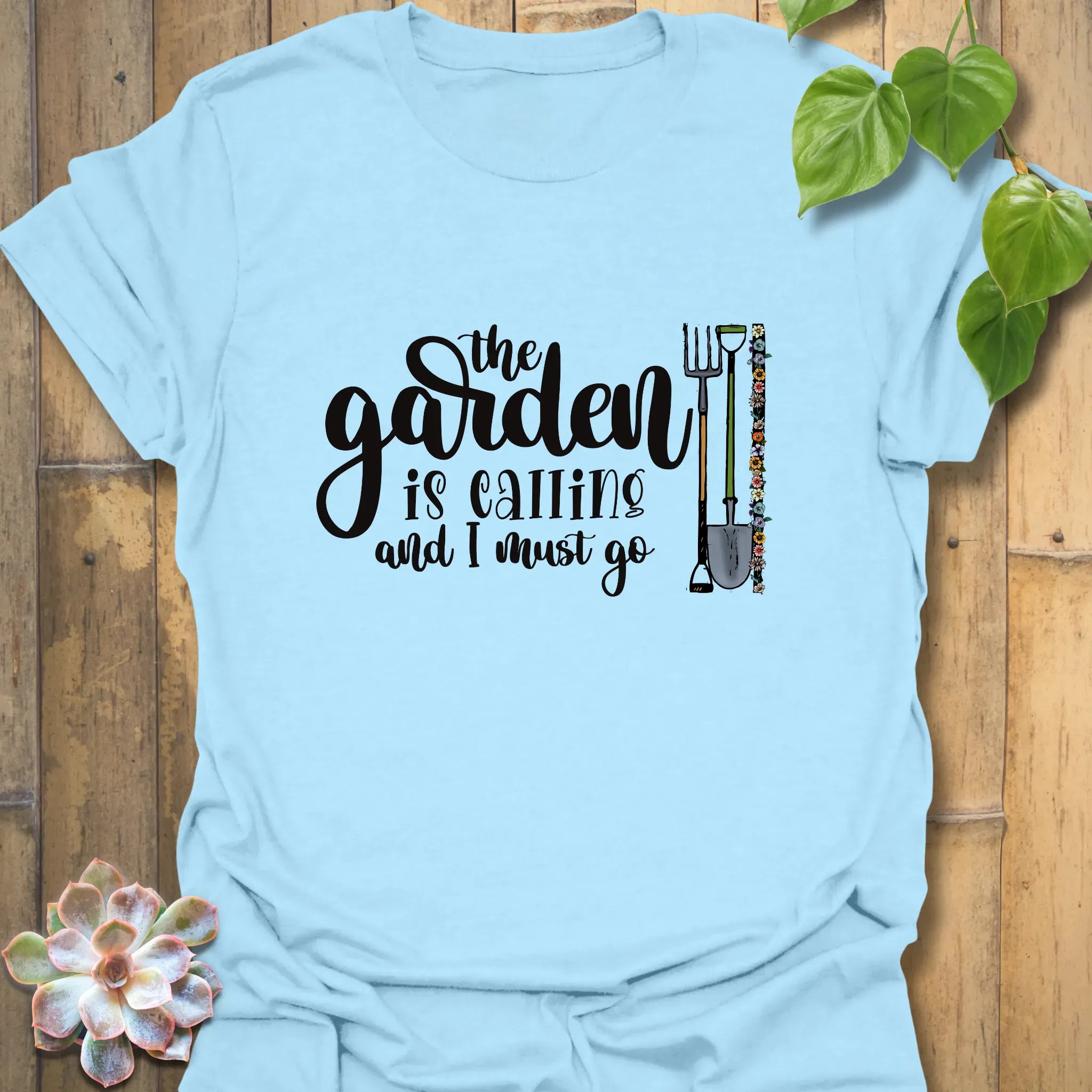 The Garden Is Calling T-shirt Light Blue / S T-Shirt