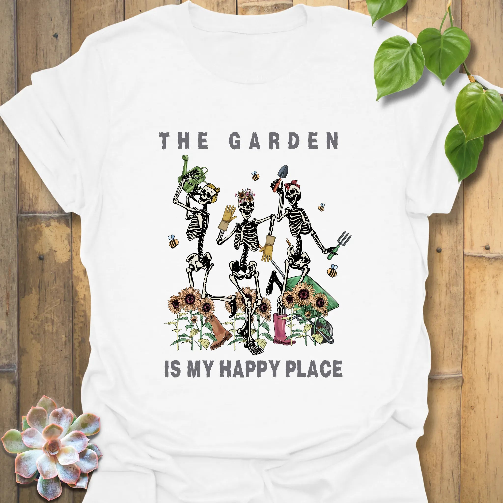 The Garden Is My Happy Place T-shirt White / S T-Shirt