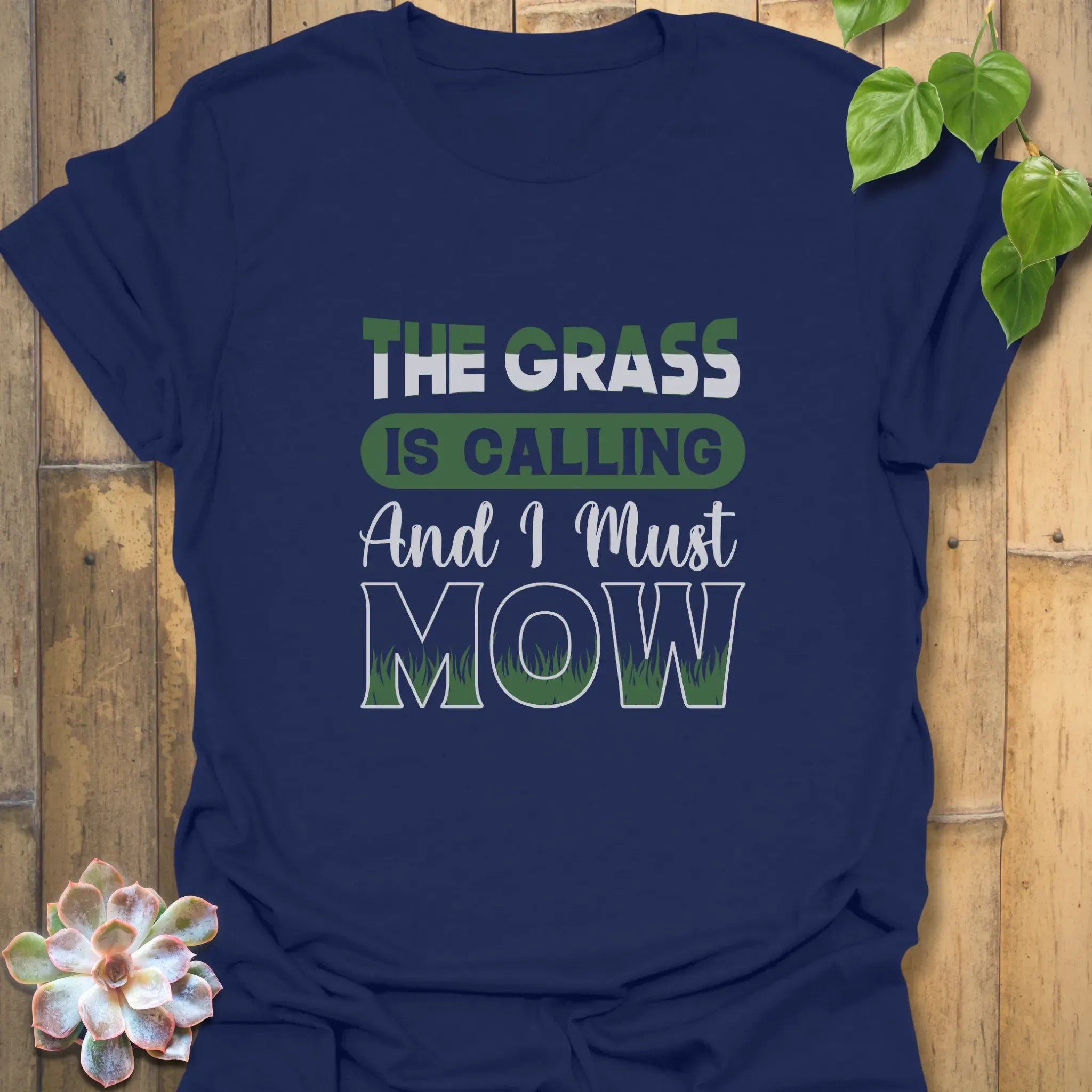 The Grass is Calling and I Must Mow T-Shirt Navy / S T-Shirt