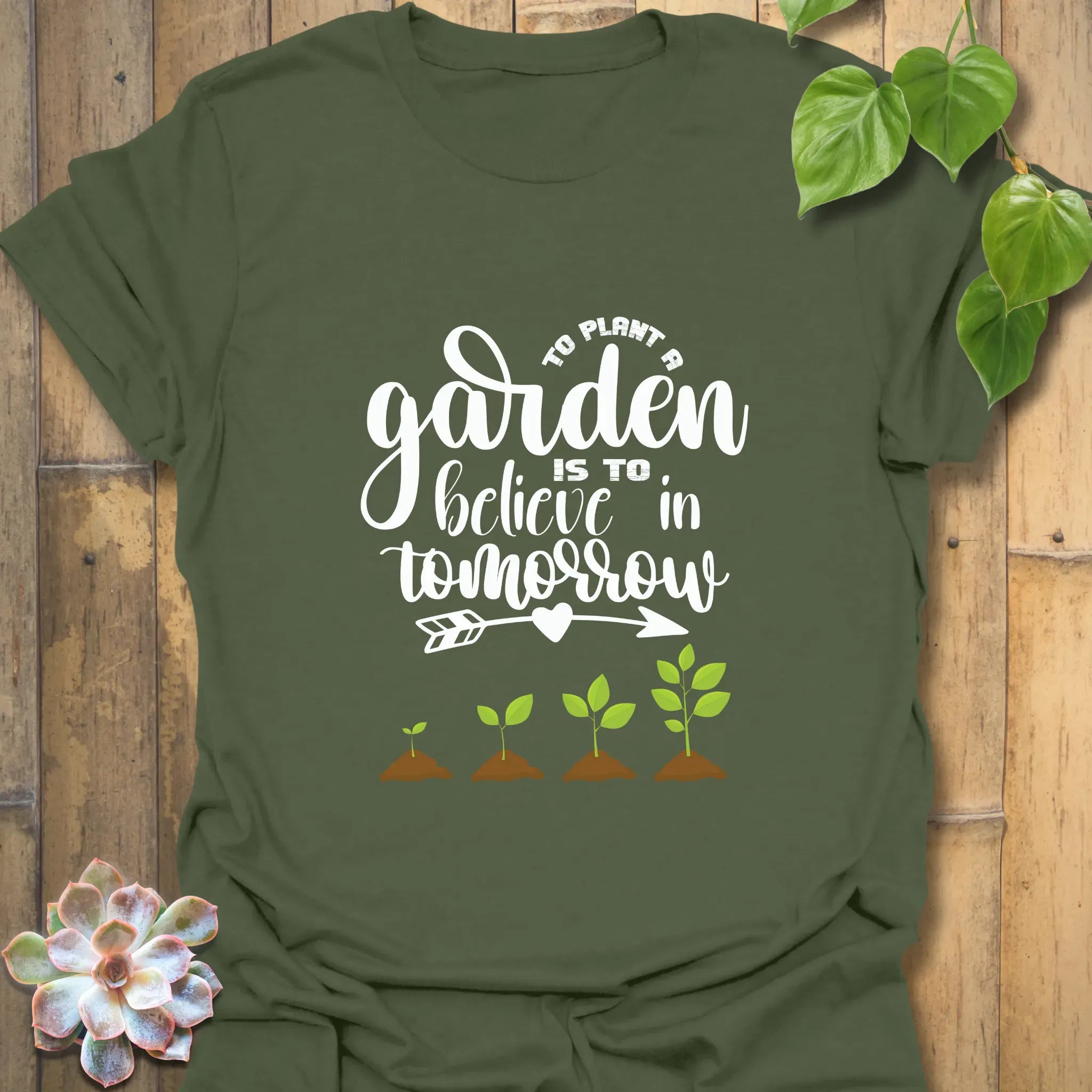 To Plant A Garden T-shirt Military Green / S T-Shirt