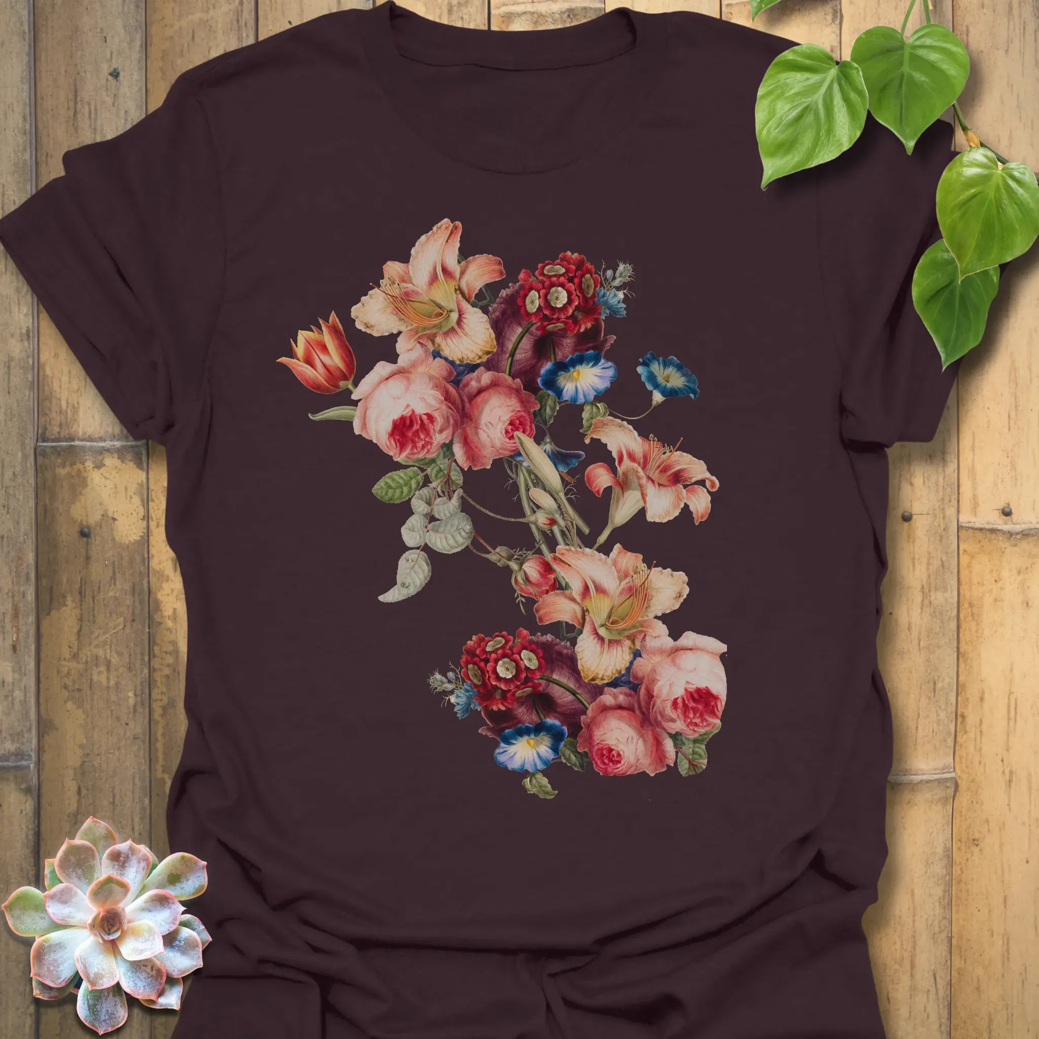 Victorian Bloom T-Shirt Dark Chocolate / S T-Shirt