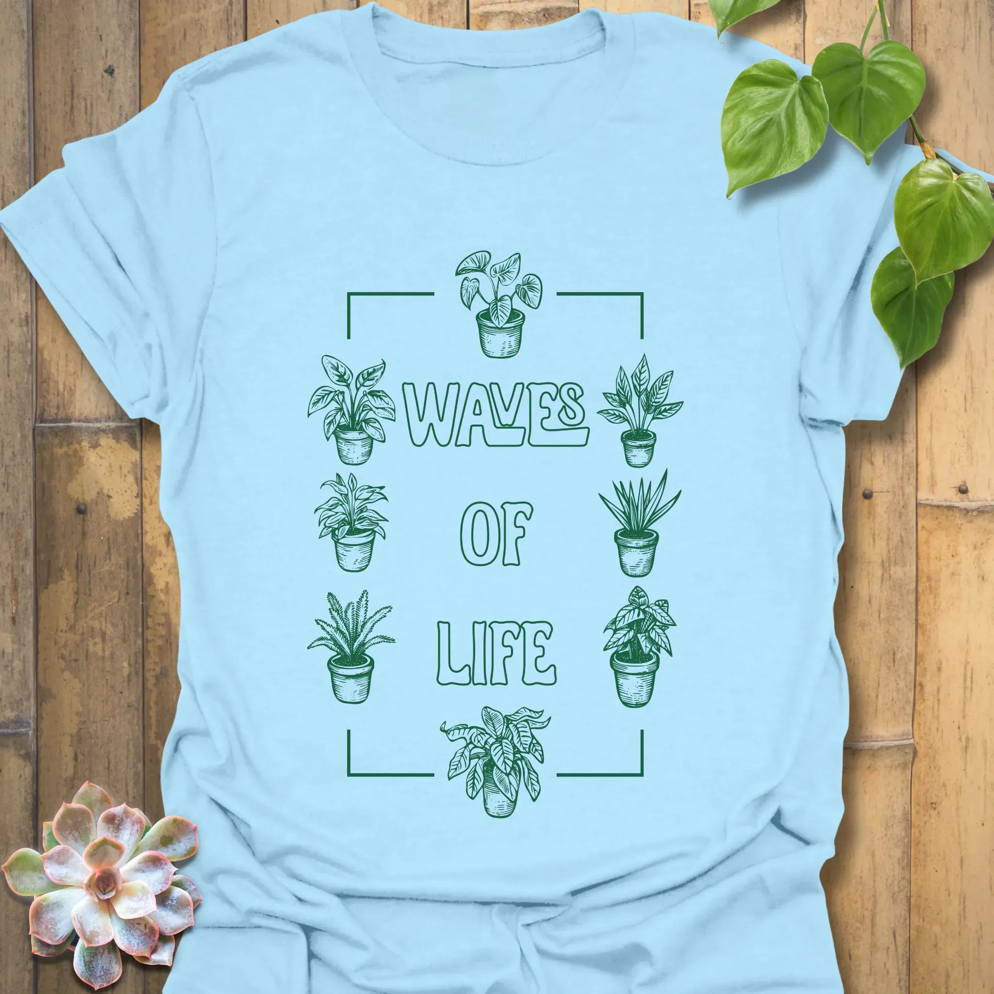 Waves Of Life T-shirt Light Blue / S T-Shirt