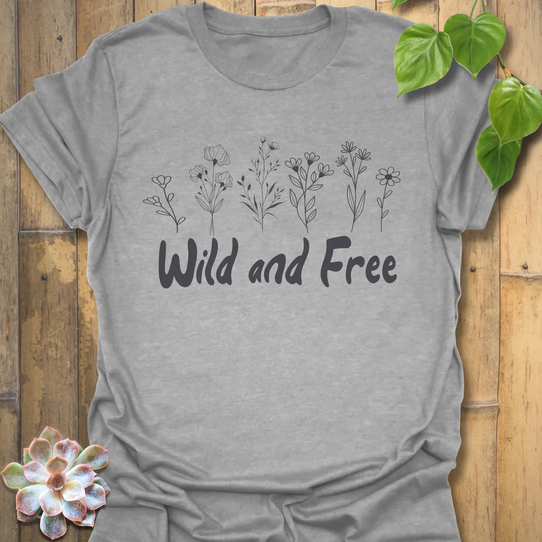 Wild And Free T-shirt Sport Grey / S T-Shirt