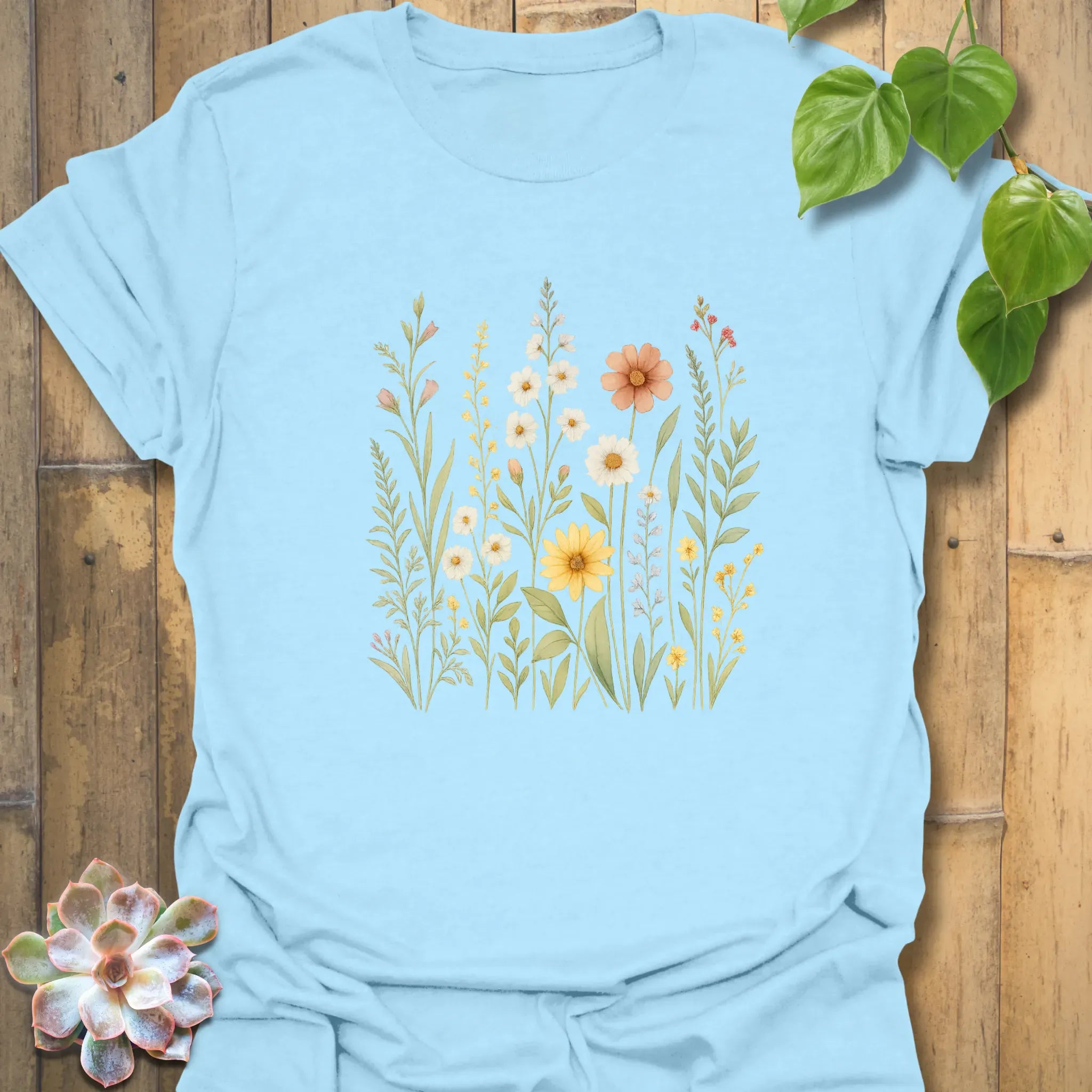 Wildflower Meadow T-shirt Light Blue / S T-Shirt
