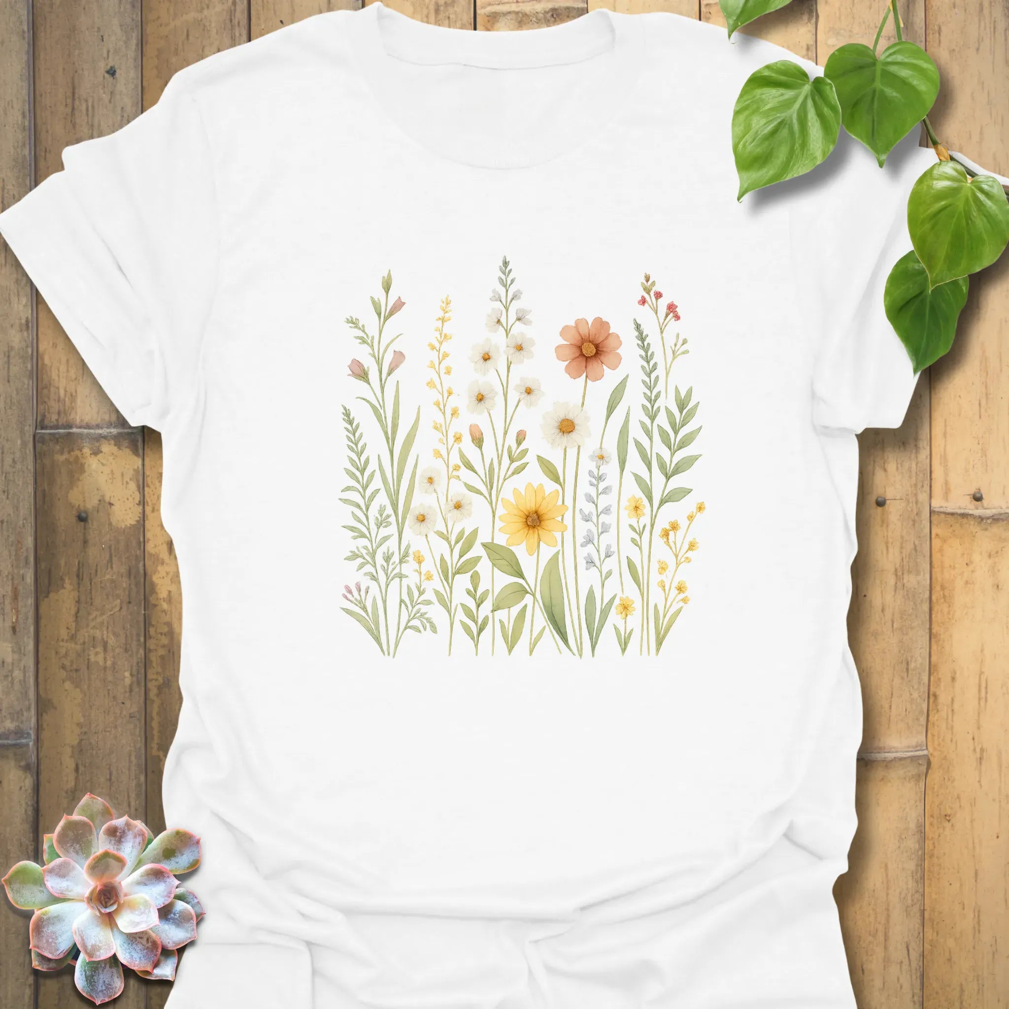 Wildflower Meadow T-shirt White / S T-Shirt