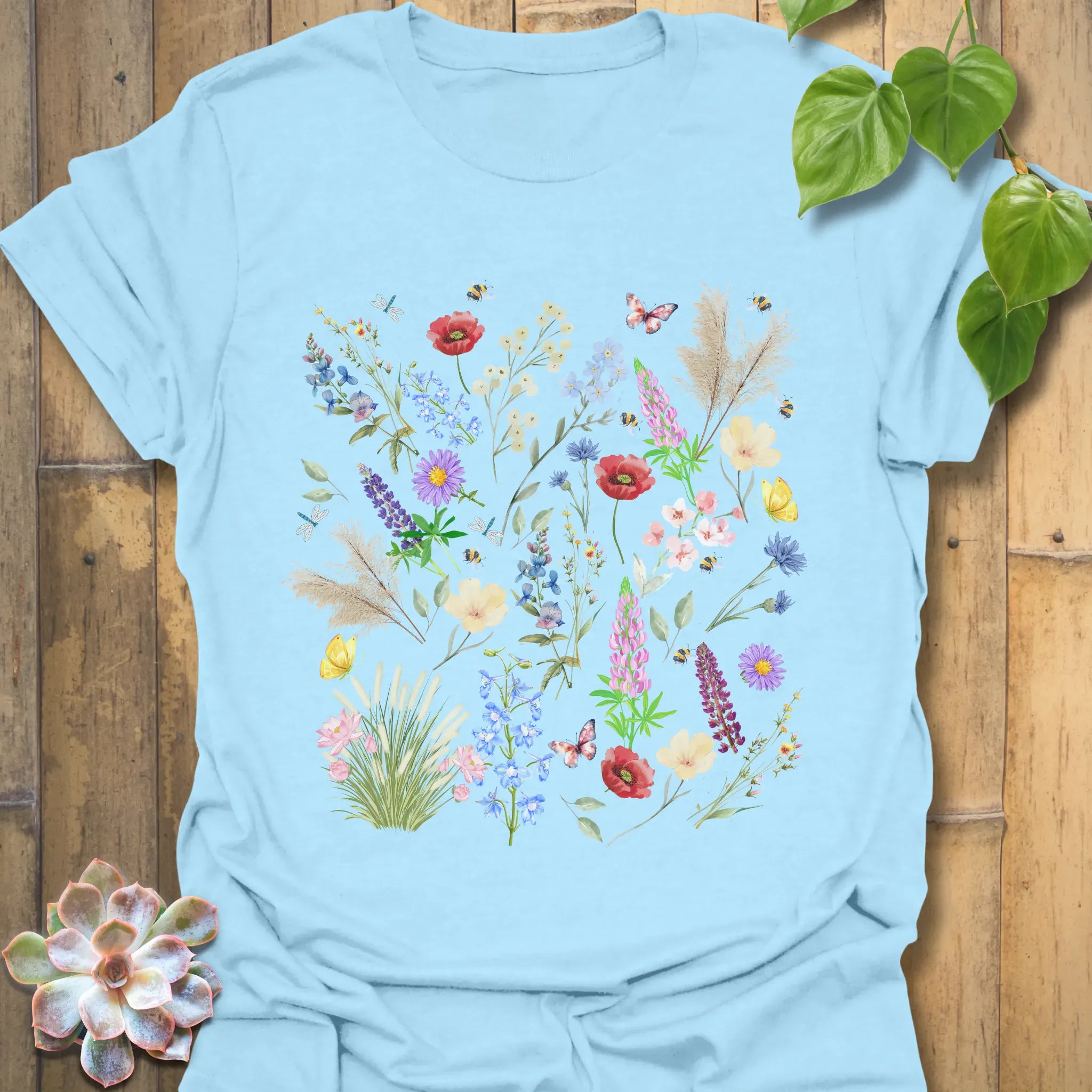 Wildflower T-shirt Light Blue / S T-Shirt