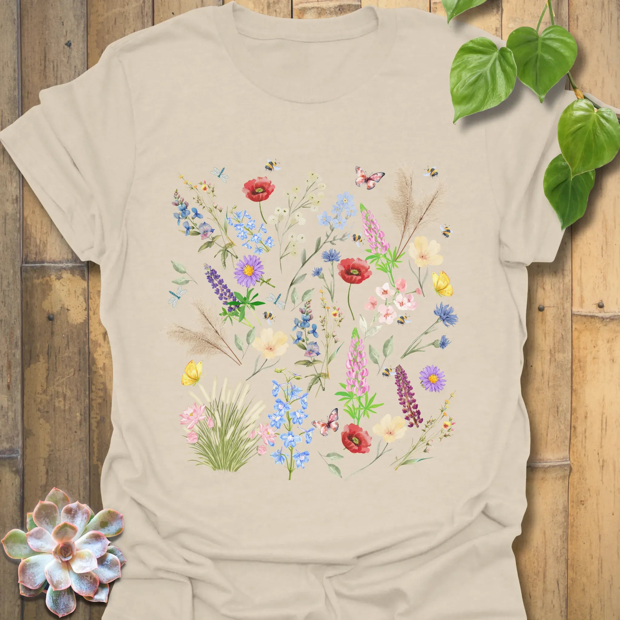 Wildflower T-shirt Natural / S T-Shirt