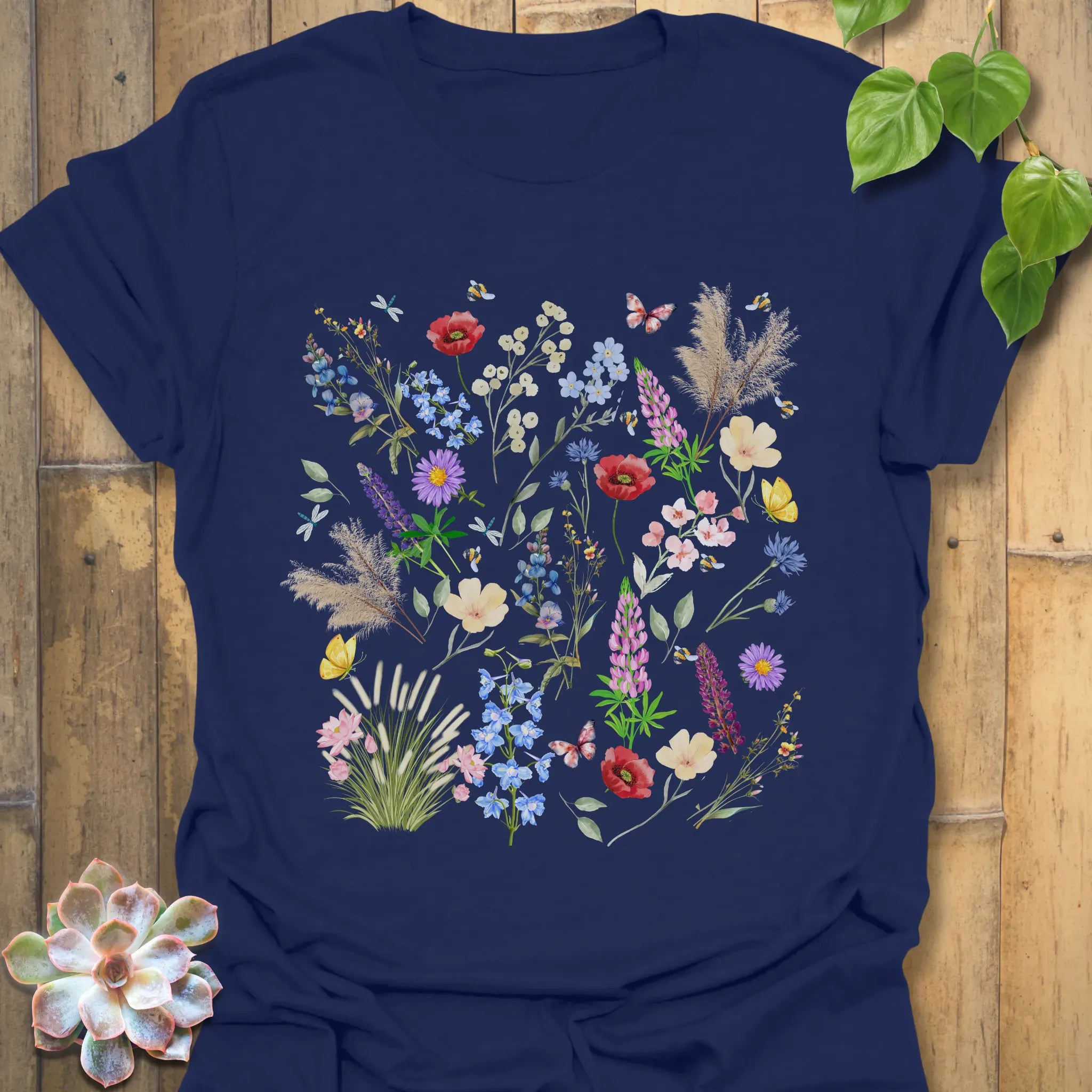 Wildflower T-shirt Navy / S T-Shirt