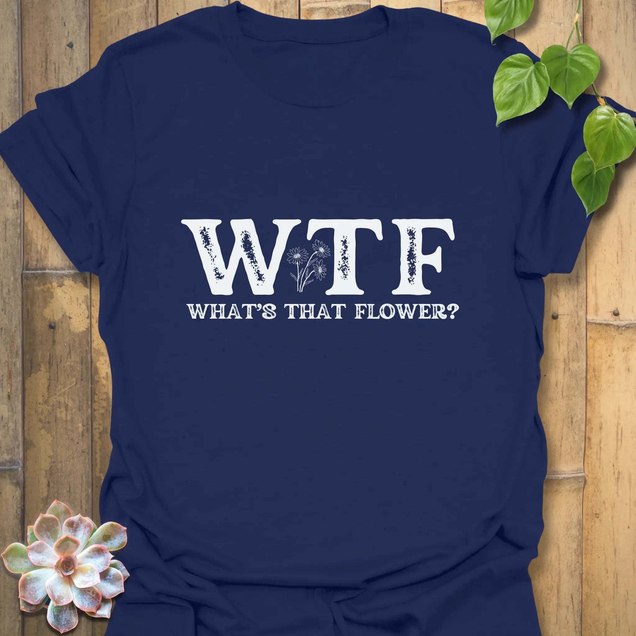 WTF – What’s That Flower?– T-shirt Navy / S T-Shirt