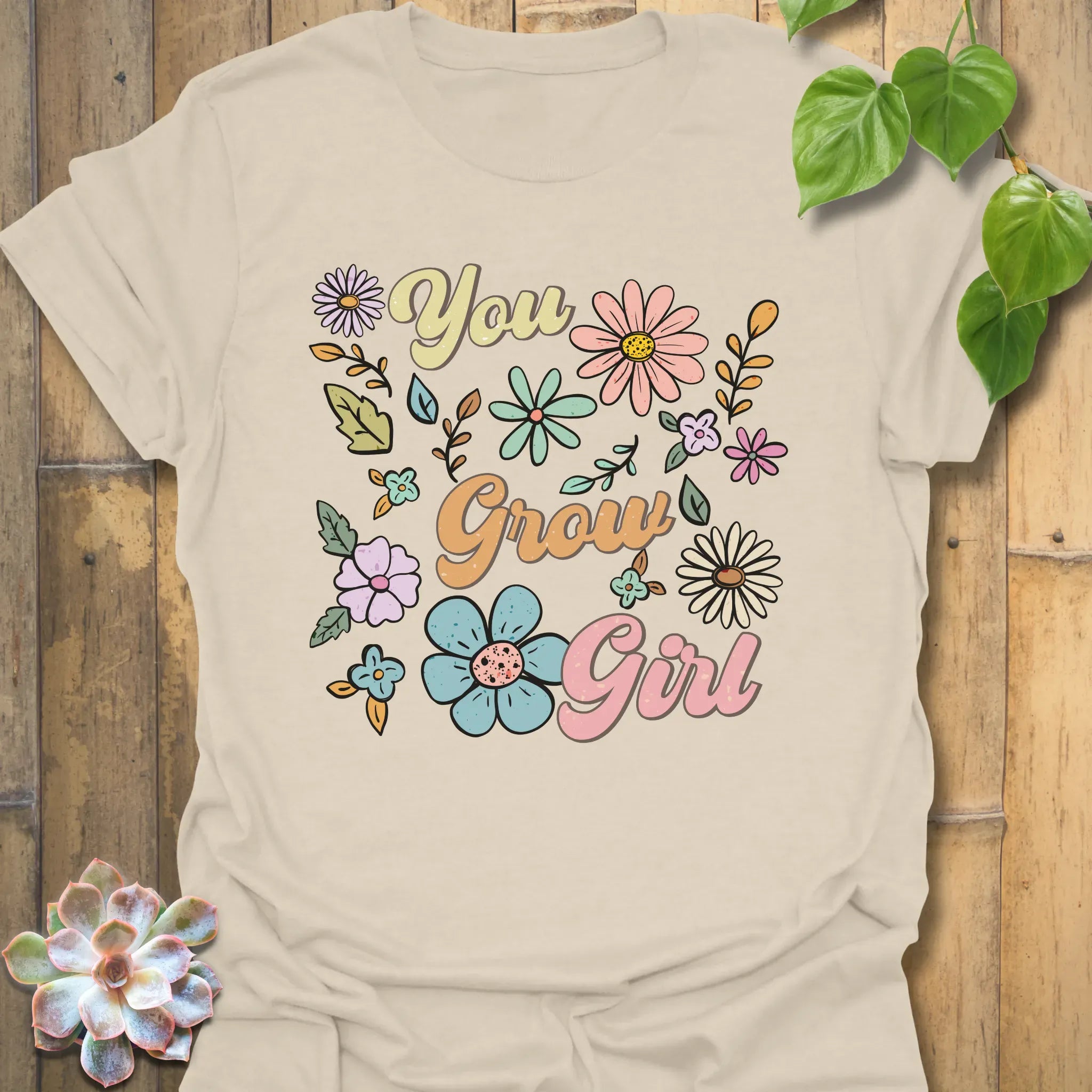 You Grow Girl T-shirt Natural / S T-Shirt