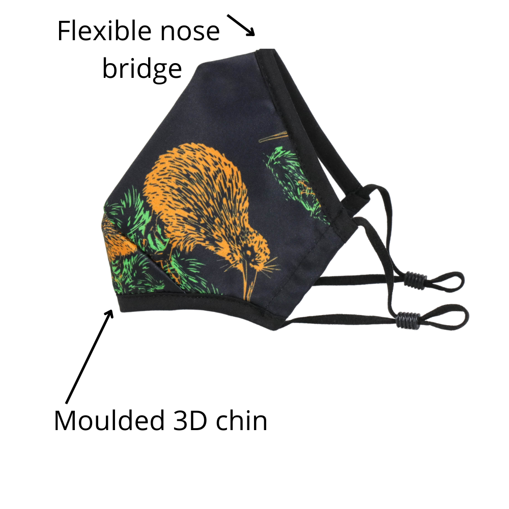 NZ Edition Premium Child Face Mask Set - 3 Layer Reusable Face Mask - Little Kiwi Child