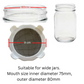 Sprouting Jar lids - Stainless Steel Screen for Wide Mouth Mason Jars - 2 Pack
