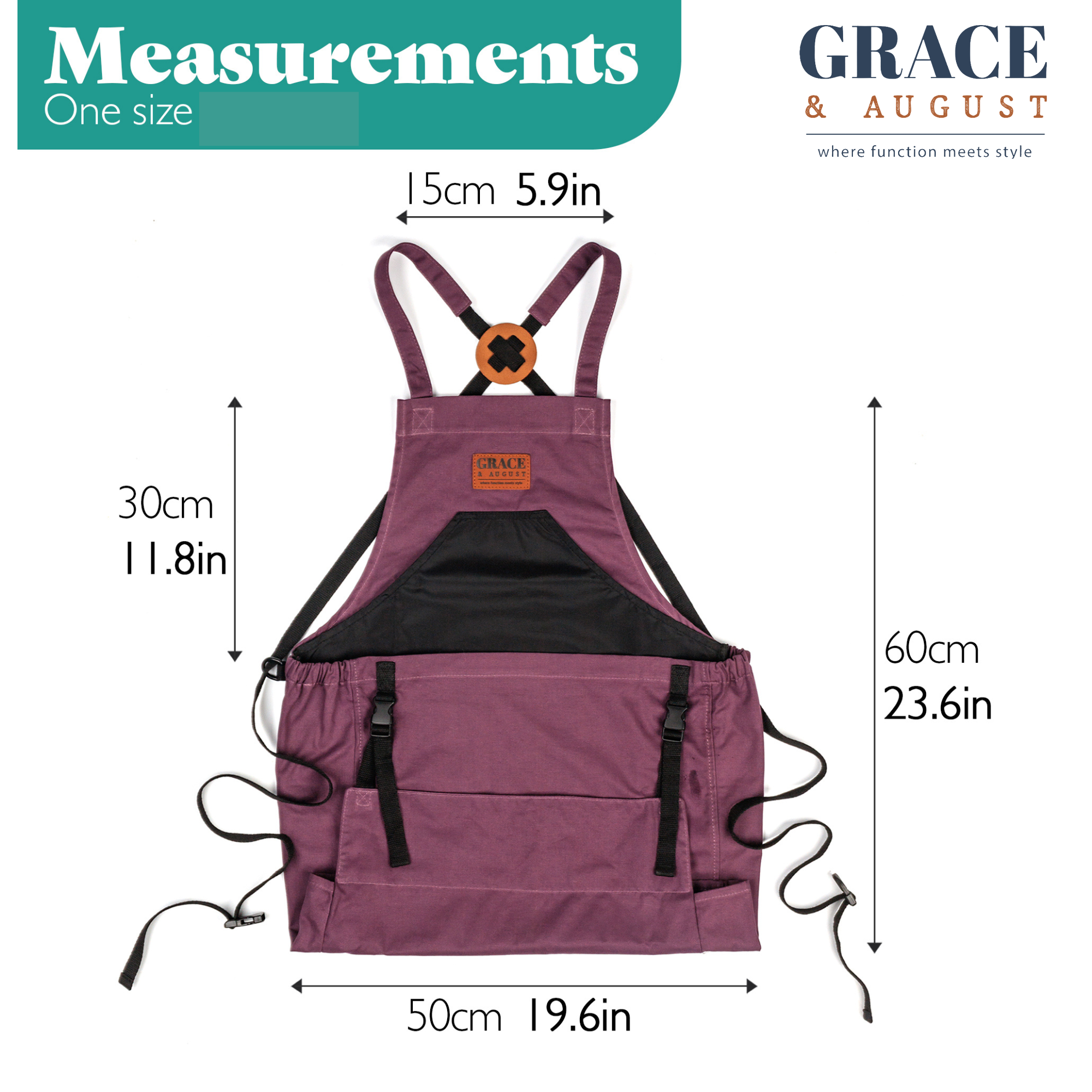 Gardening Apron | The best garden apron for all gardeners | Aubergine