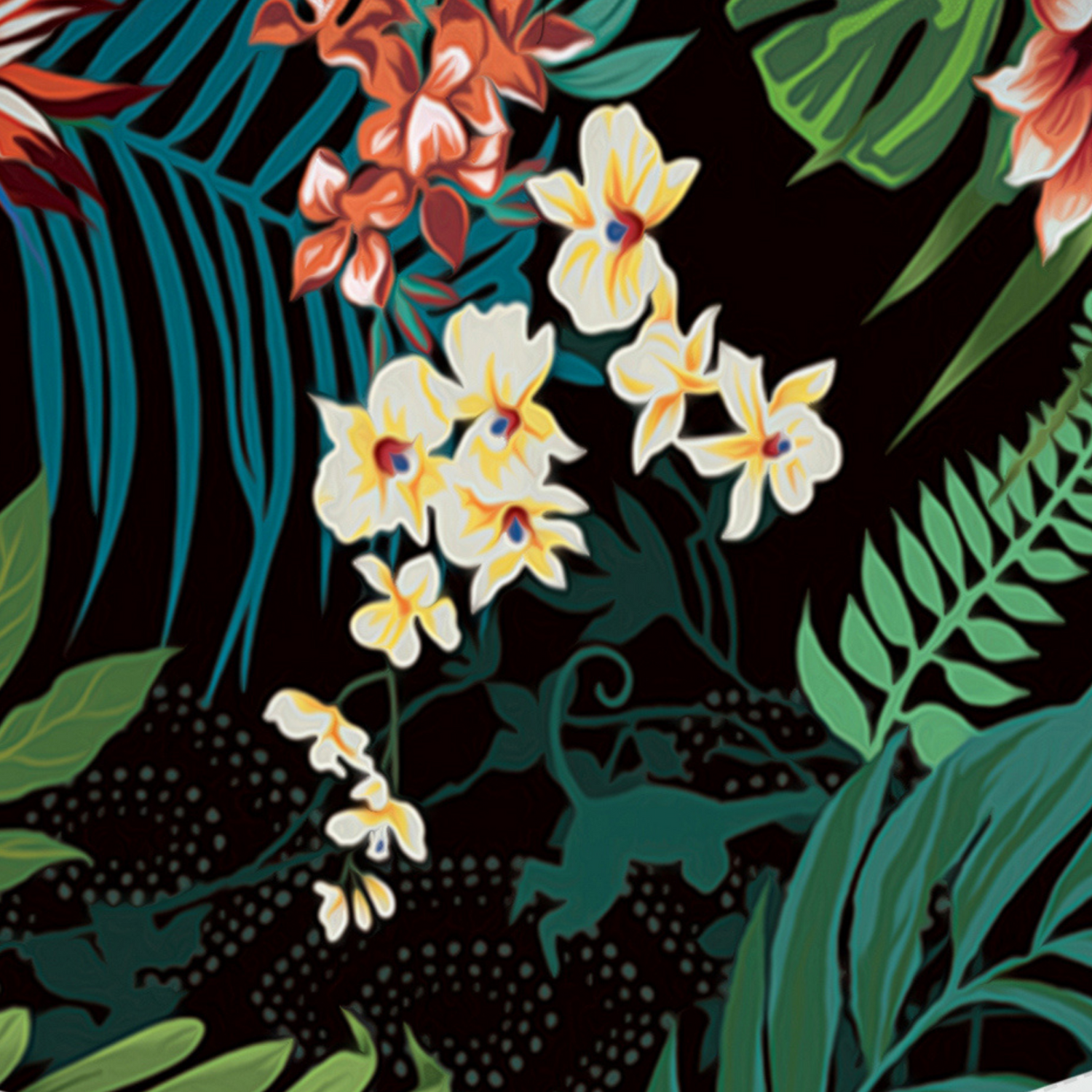 Reusable Face Mask- Fabric with Filter Pocket and two 2.5 Filters- Tropical Flower