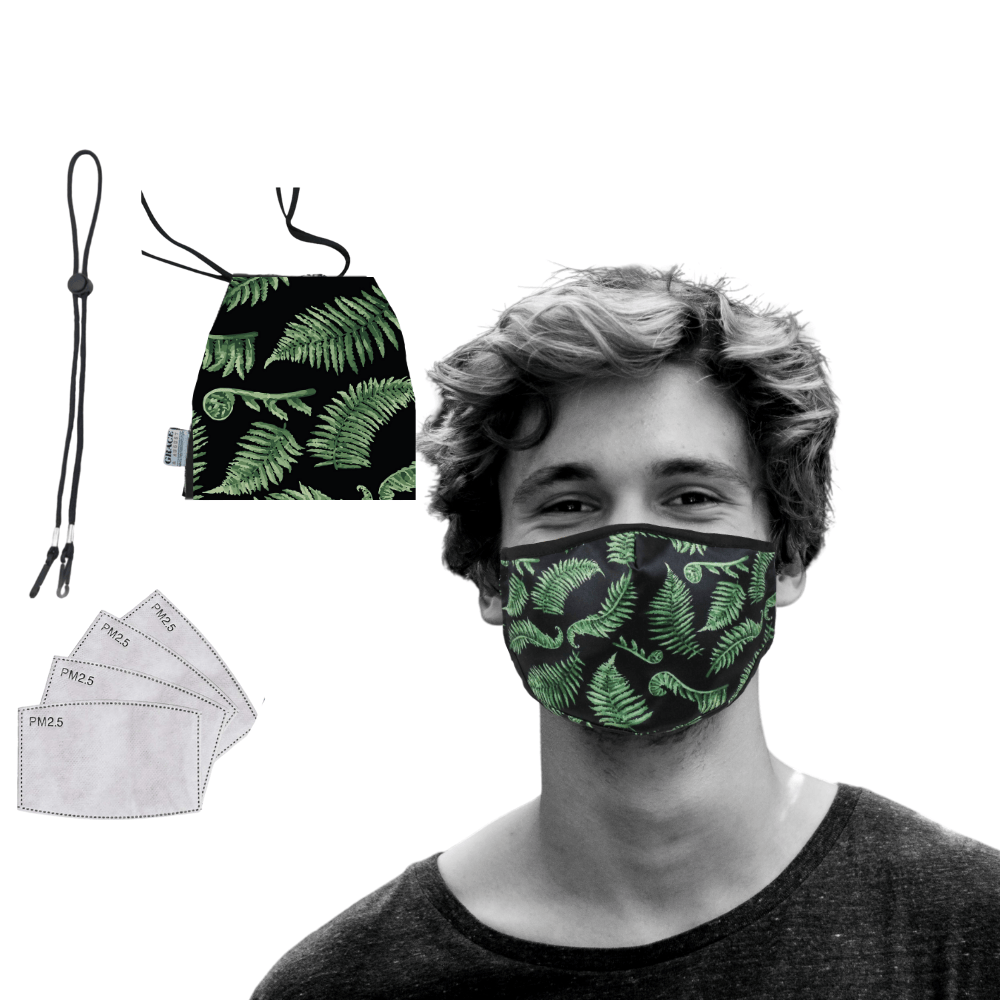 Fabric Face Masks | Cloth Face Masks NZ Edition | Original Pattern | Premium Face Mask Set | NZ Edition 3 Layer Reusable Face Mask | NZ Ferns Face masks