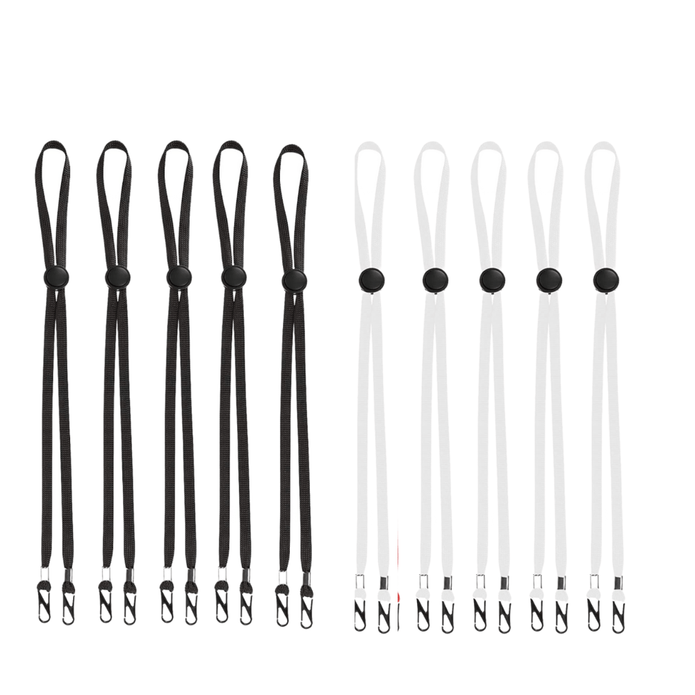 Lanyard Two Pack - one white, one black