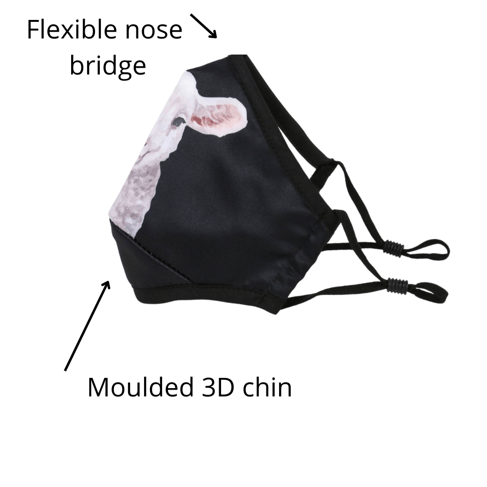 NZ Edition Premium Child Face Mask Set - 3 Layer 100% Cotton Reusable Face Mask - Little Lamb Child Face masks