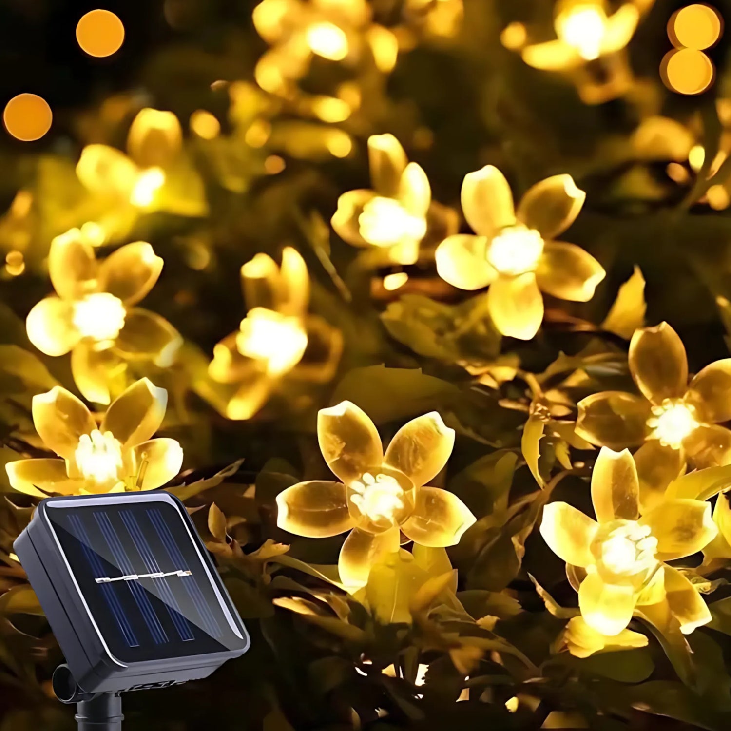 Solar patio string lights