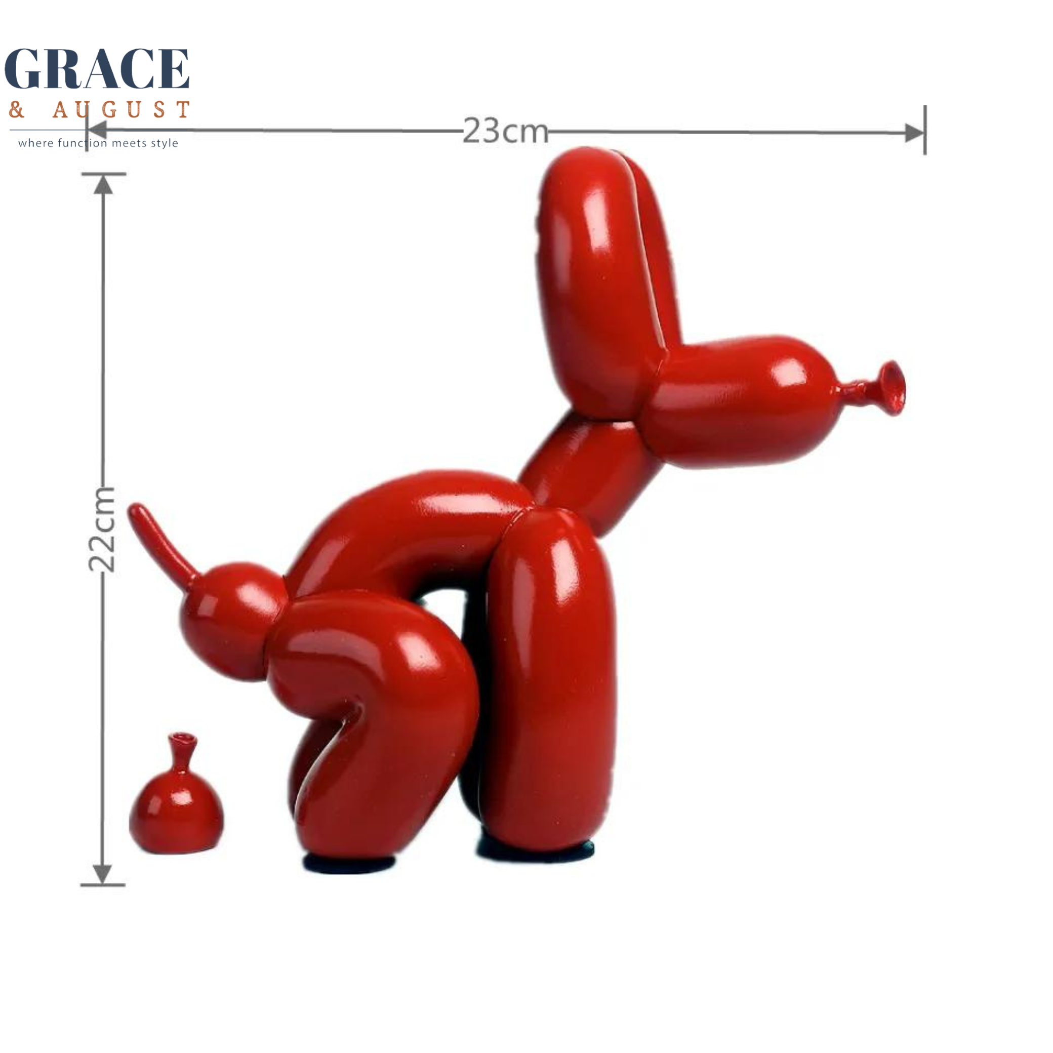 red pooping balloon dog