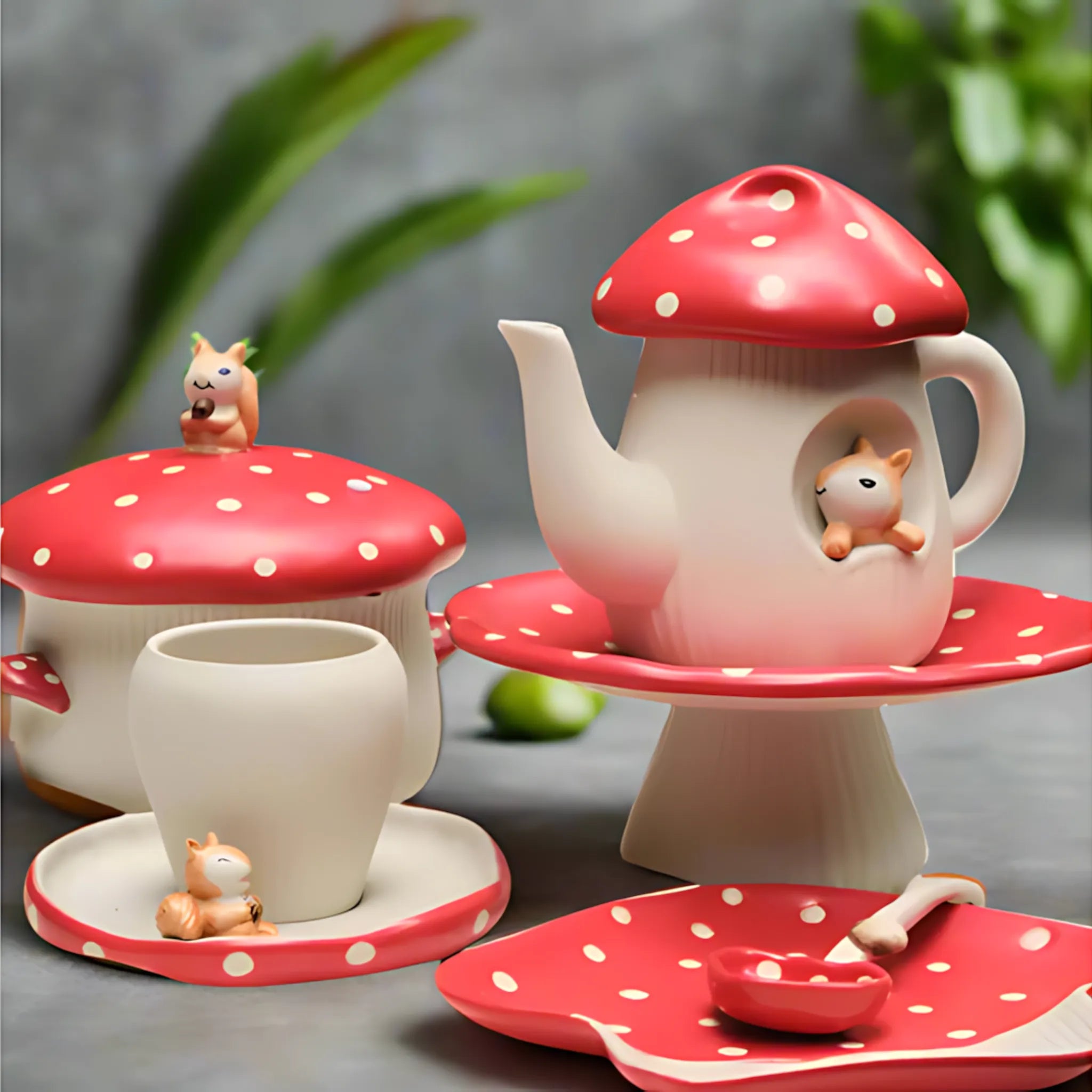 Mushroom ceramic tableware