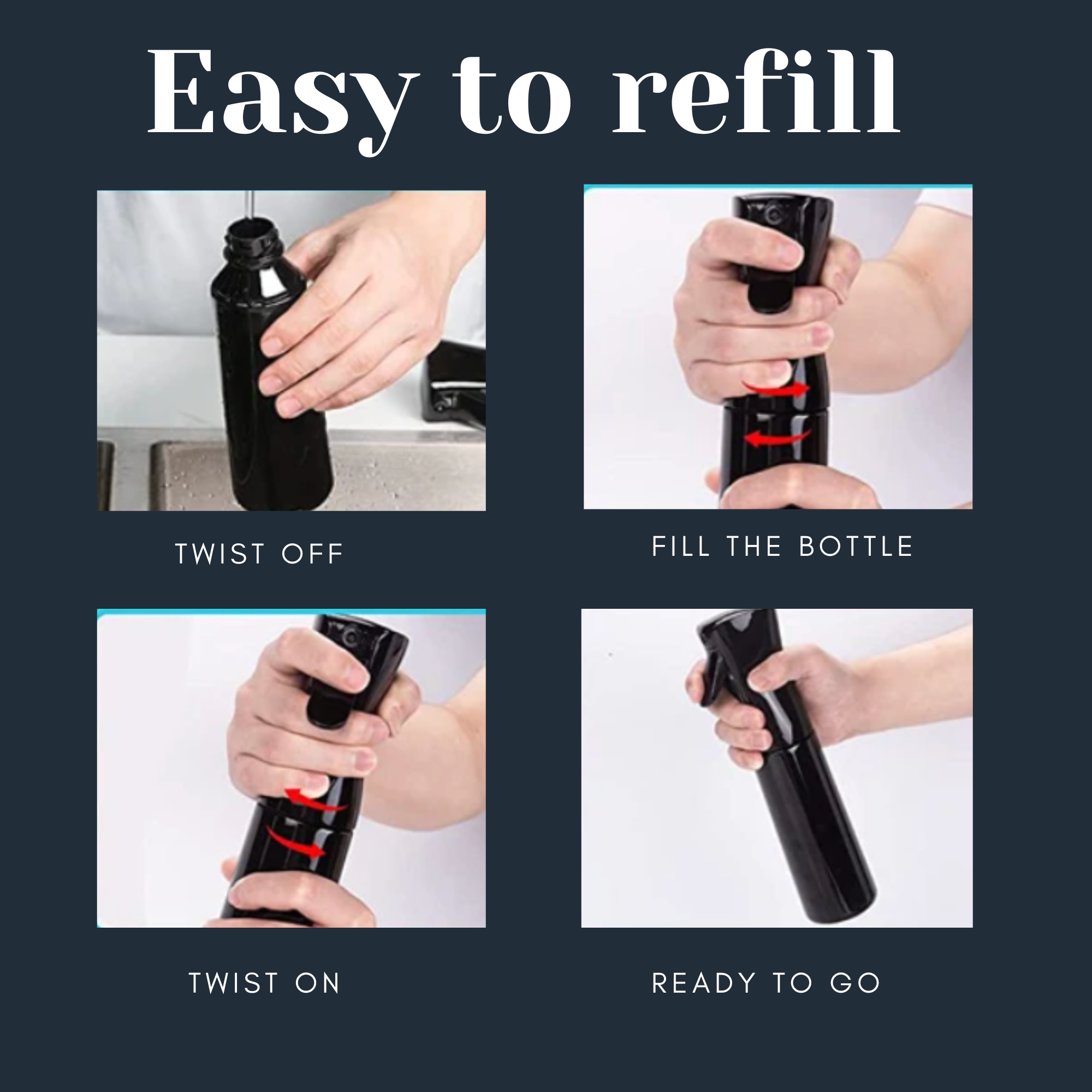 Ultra-fine Mist Spray Bottles -300ml - Clearance