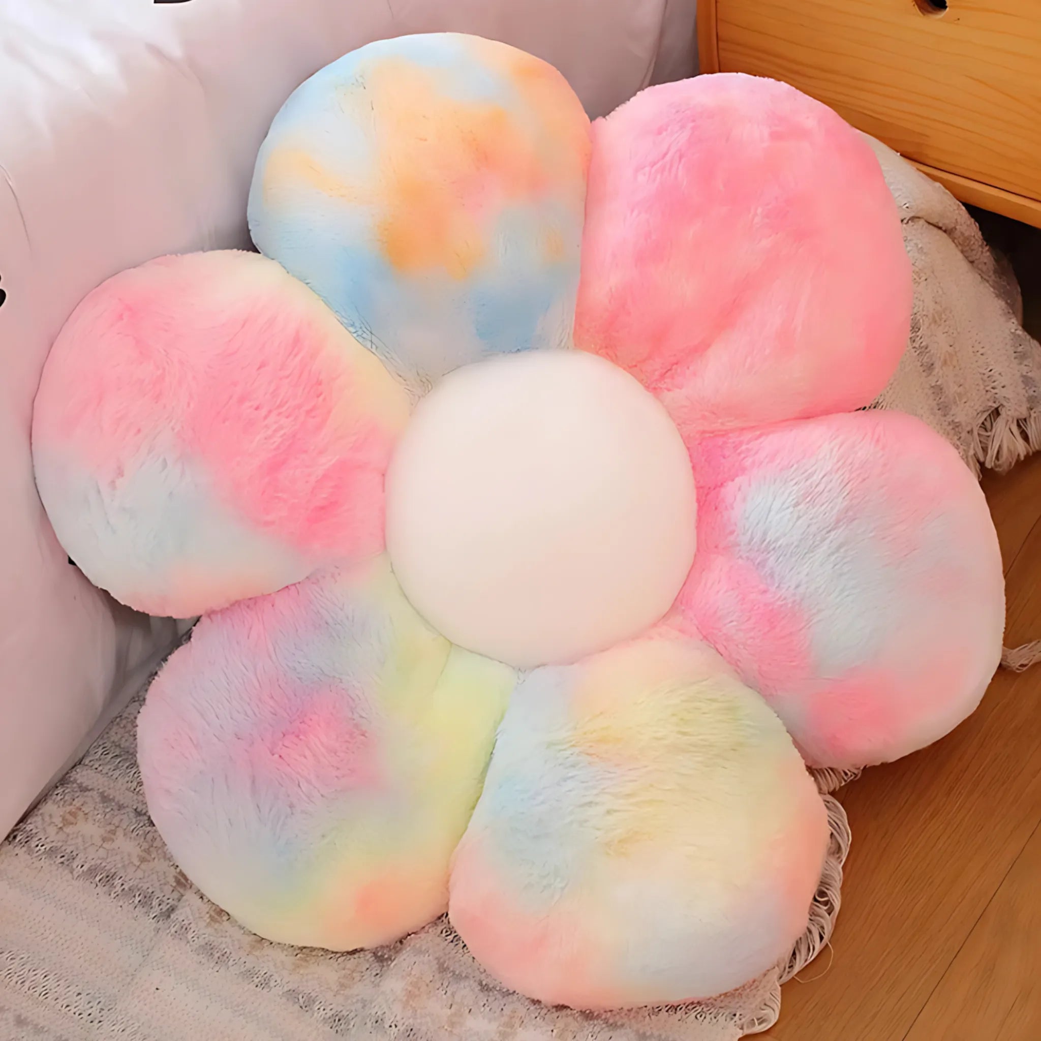 Lifelike flower pillow