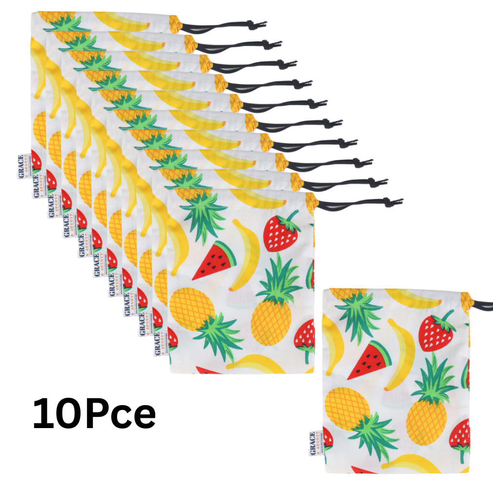 Drawstring Storage Bag - Tropical Fruit