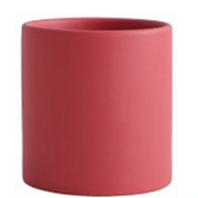 Cylindrical ceramic pot
